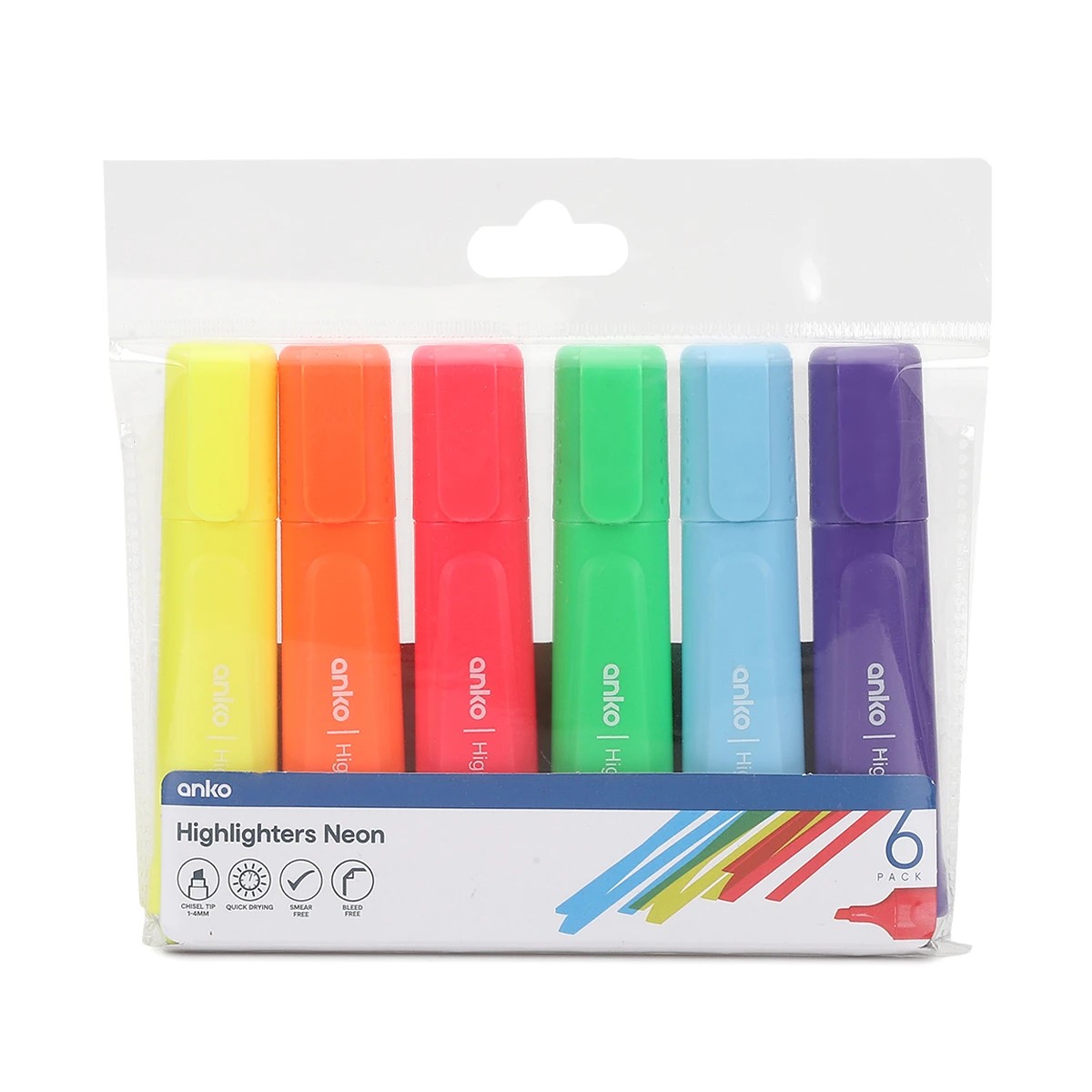 1 6 Pack Highlighters - Neon, 1 of 6
