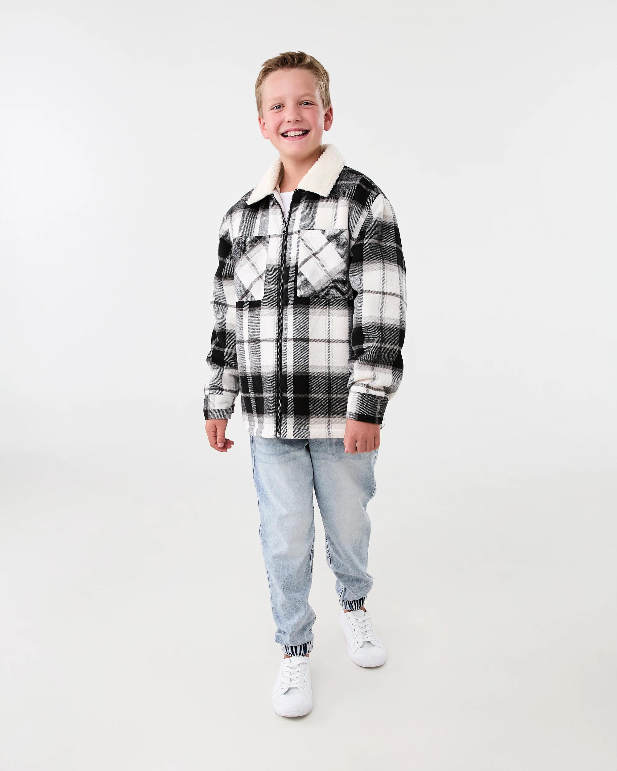 7 Sherpa Check Jacket Light Chk, 7 of 7