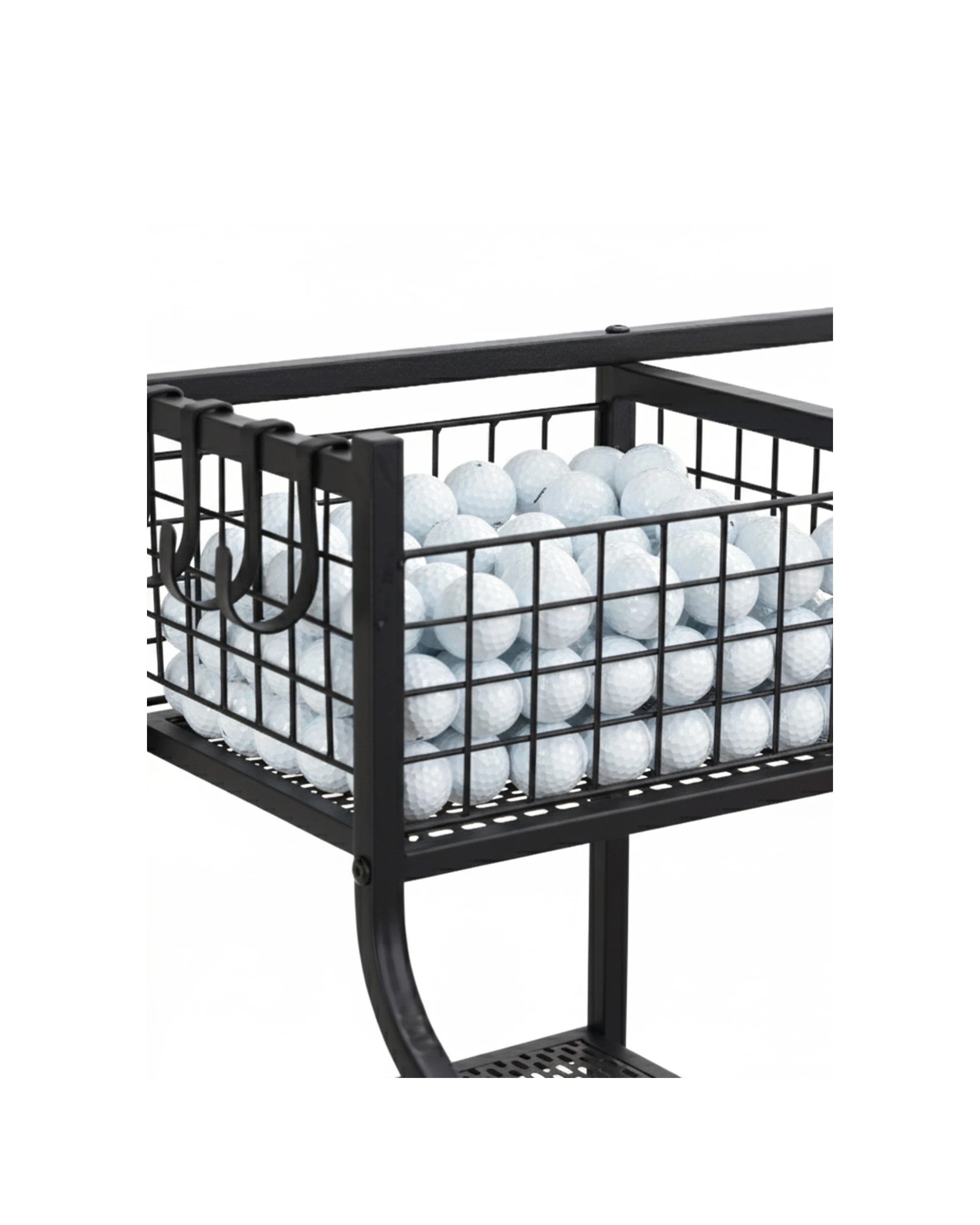 4 Everfit Golf Bag Storage Golf Storage Garage Organizer with Wheels - Black, 4 of 8