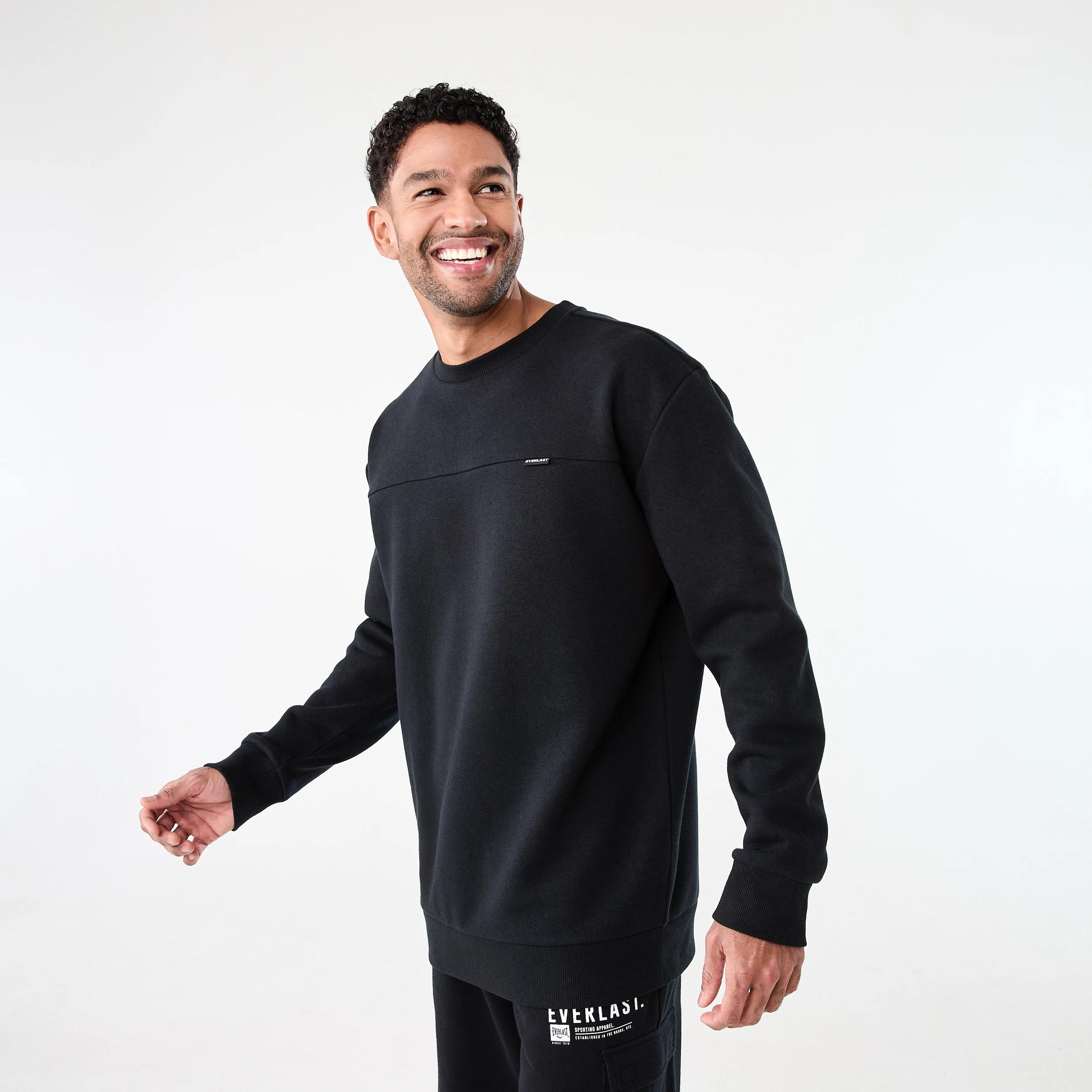 2 Everlast Mens Street Crew Neck Sweatshirt Black, 2 of 6