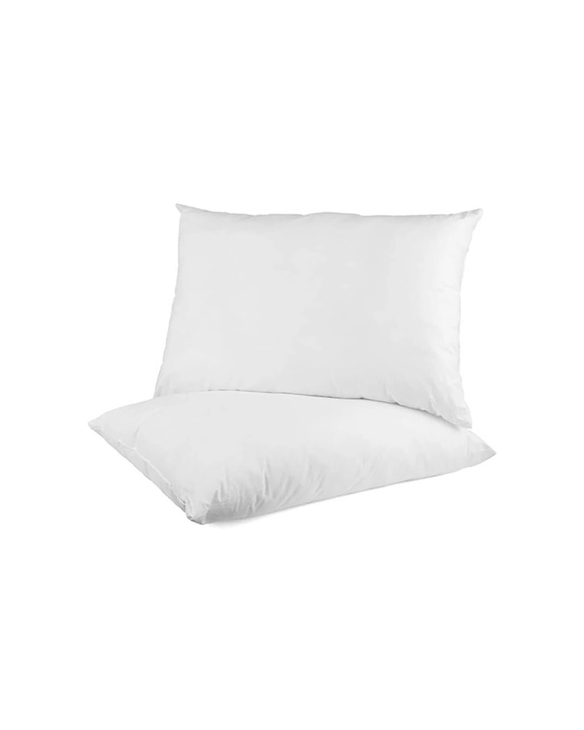 2 Tontine 2pc Great Value Sleeping Cotton Medium Pillows Pack 48x73cm
 - White, 2 of 3