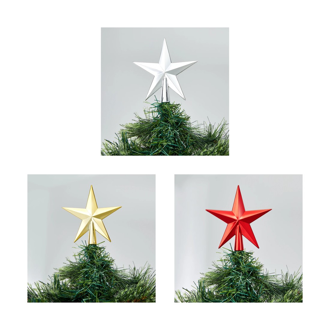 3 Mini Star Tree Topper - Assorted, 3 of 3