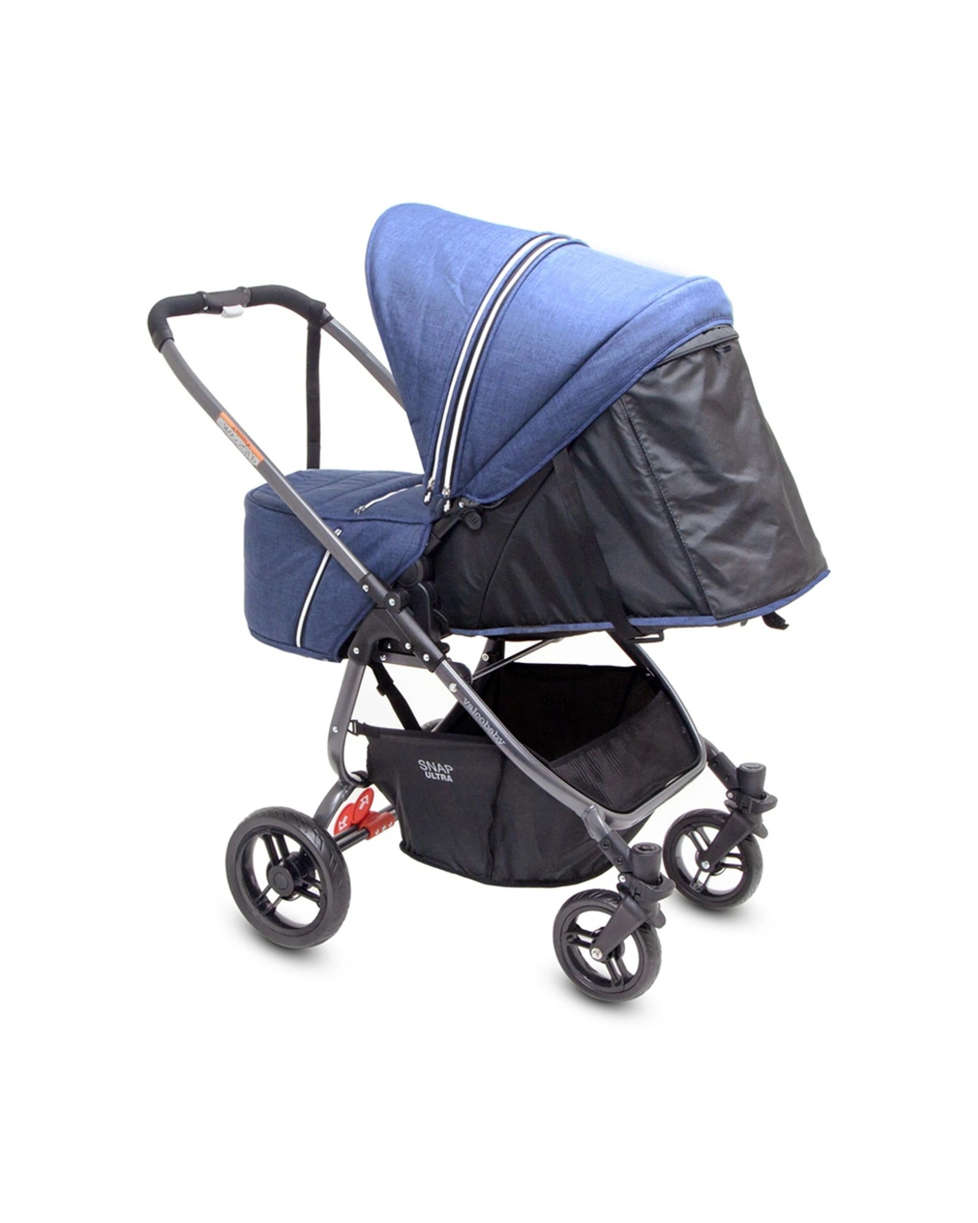 4 ValcoBaby Snap Ultra Stroller Reversible Seat Compact Fold Pram Denim - Blue, 4 of 9