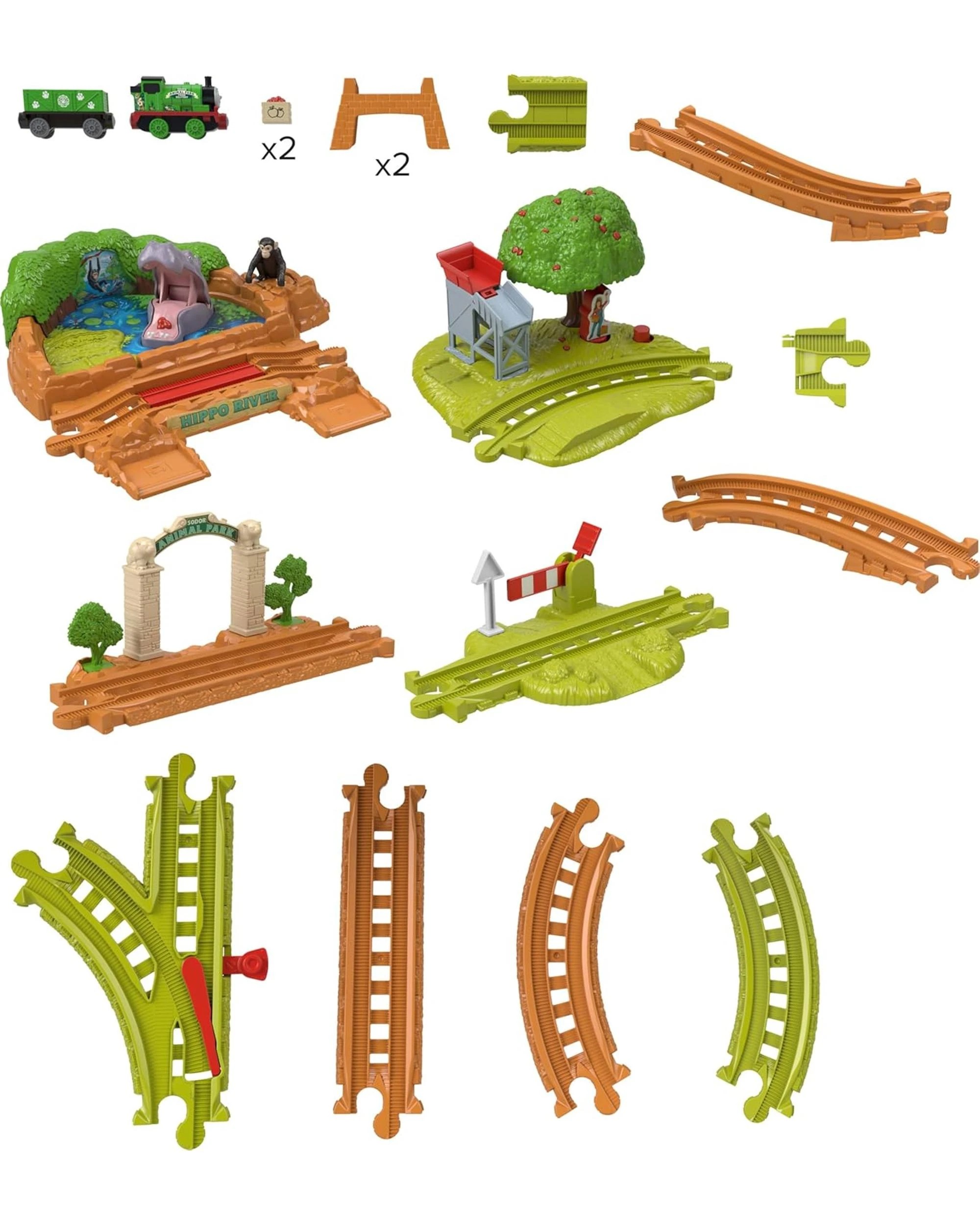 3 Fisher-Price Thomas and Friends Sodor Animal Park Percy's Hippo Adventure Train Set, 3 of 4