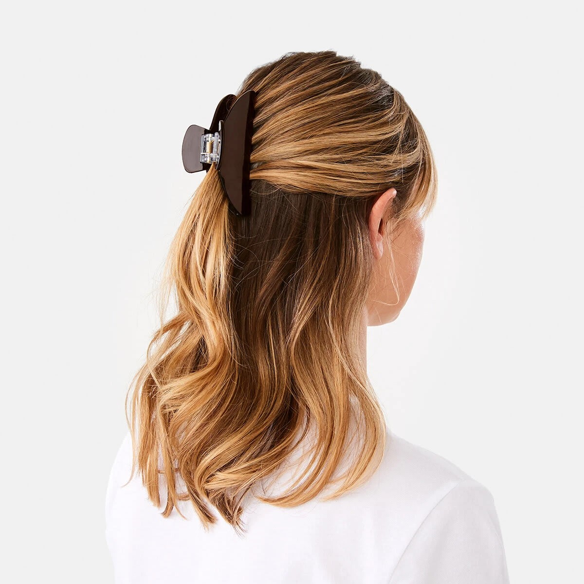 3 Brown Half Moon Claw Hair Clip, 3 of 4