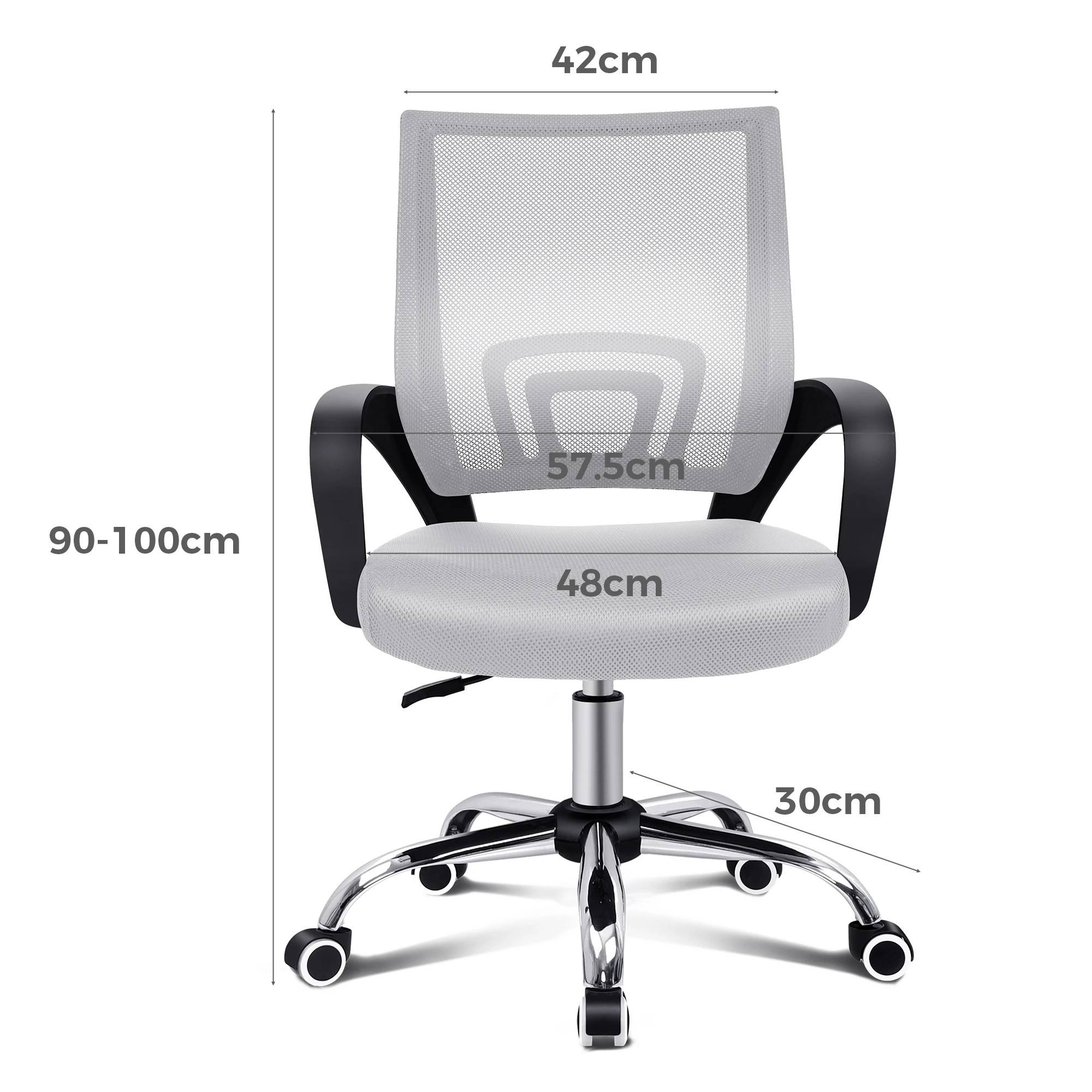 8 Alfordson Gaming Office Chair Mesh Executive Seat Computer Racing Work - Grey, 8 of 10