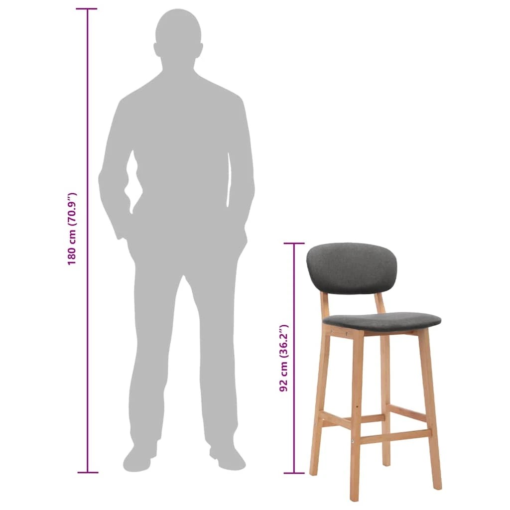 9 vidaXL bar chair Footrest - Grey, 9 of 9