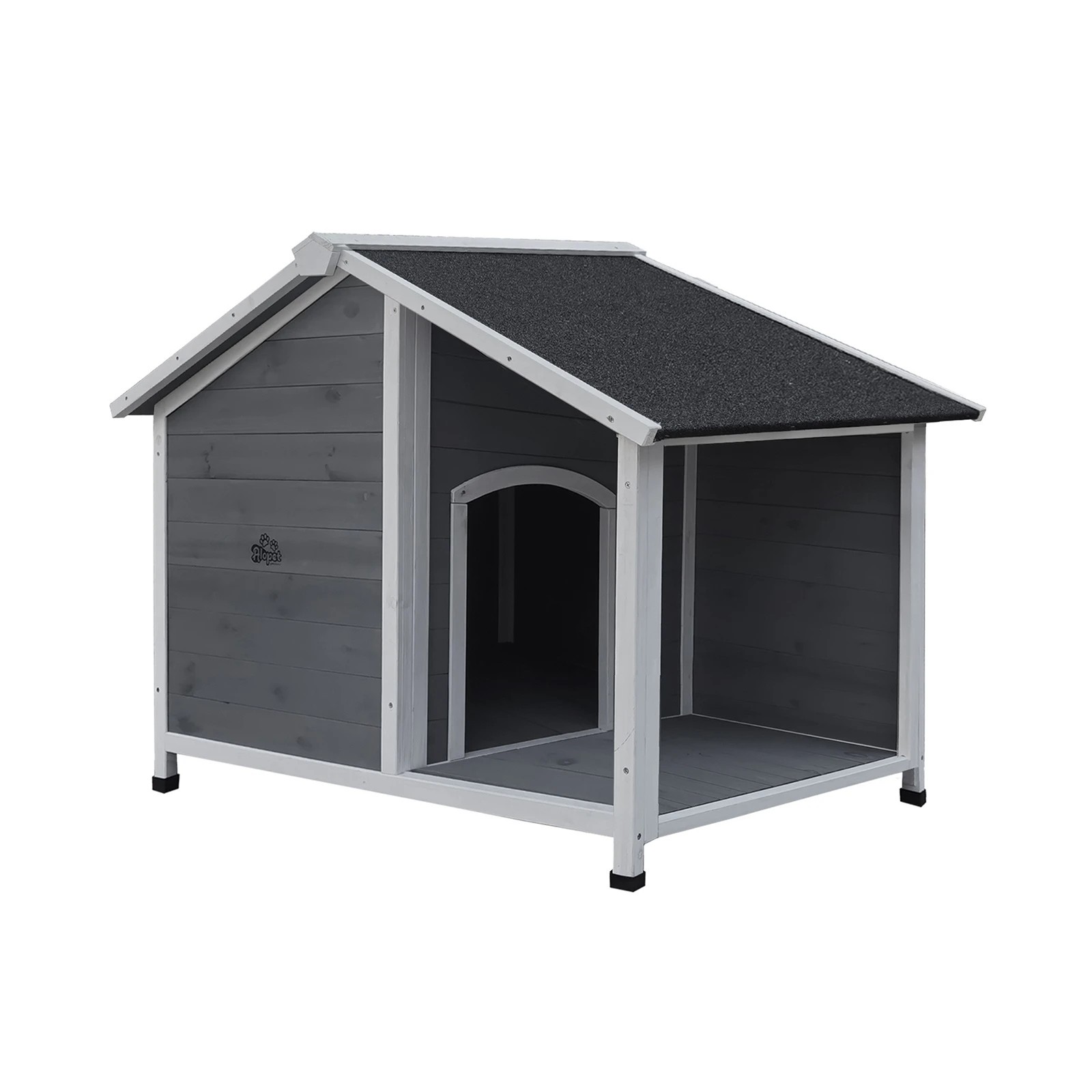 1 Alopet Dog Kennel Kennels House Outdoor Pet Wooden Large Cage Cabin Box Awning - Multi, 1 of 10