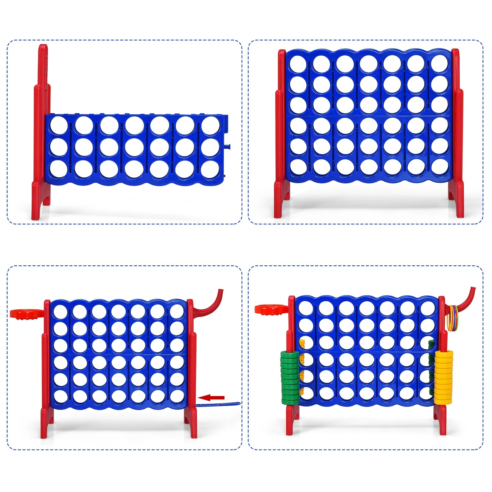 3 Costway Giant 4-in-A Row Jumbo 4-to-Score Game Set, 3 of 5