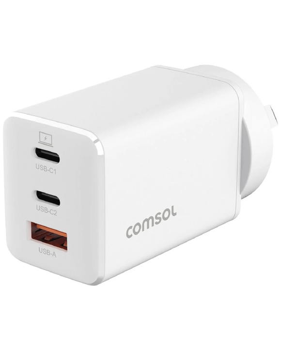 Comsol 67W 3 Port Wall Charger White