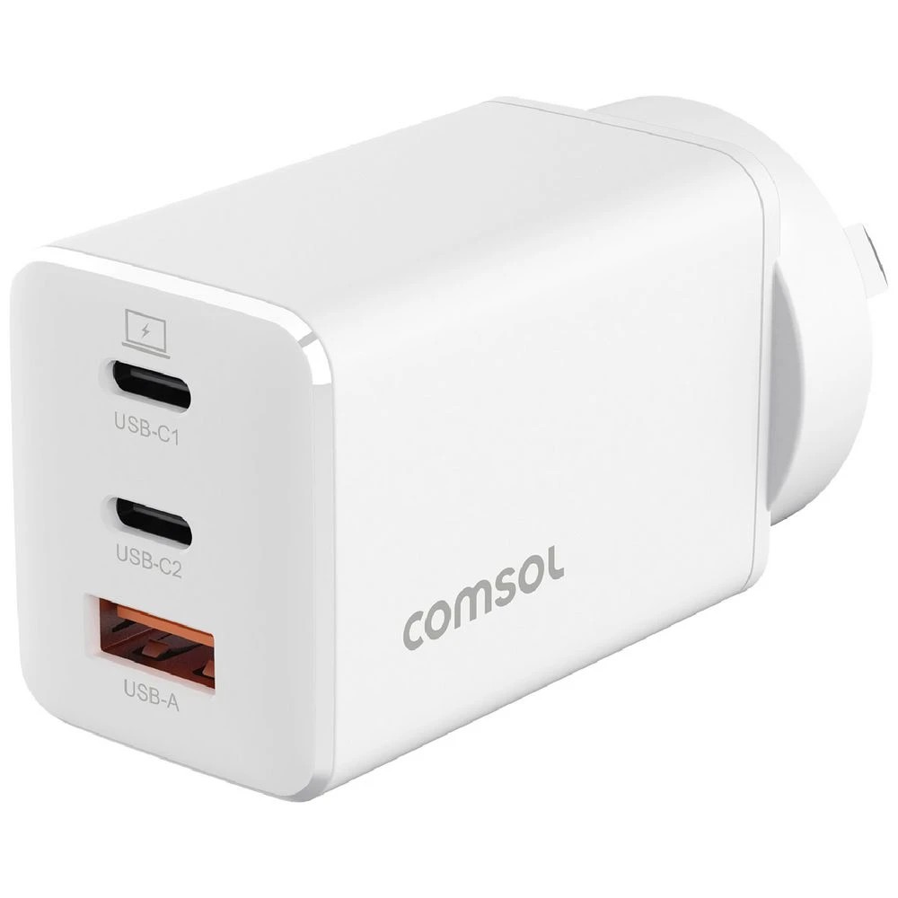 1 Comsol 67W 3 Port Wall Charger White, 1 of 5