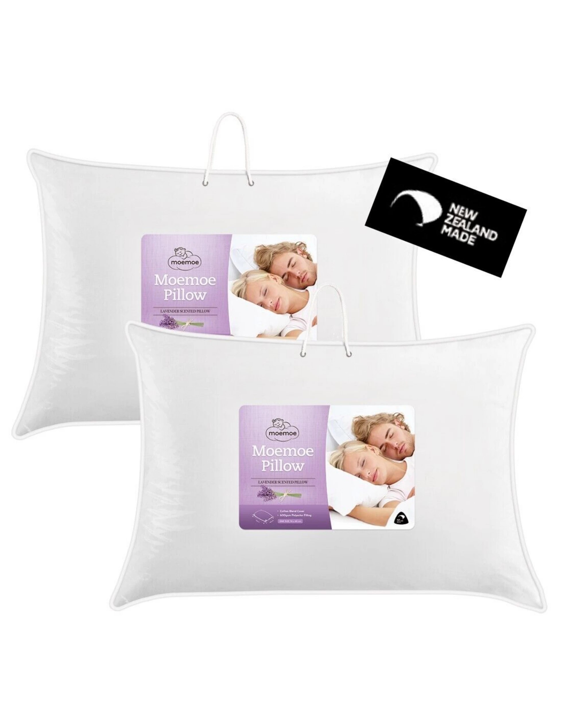 3 Moemoe Lavender Scented Pillow -Pack of 2 - White, 3 of 3