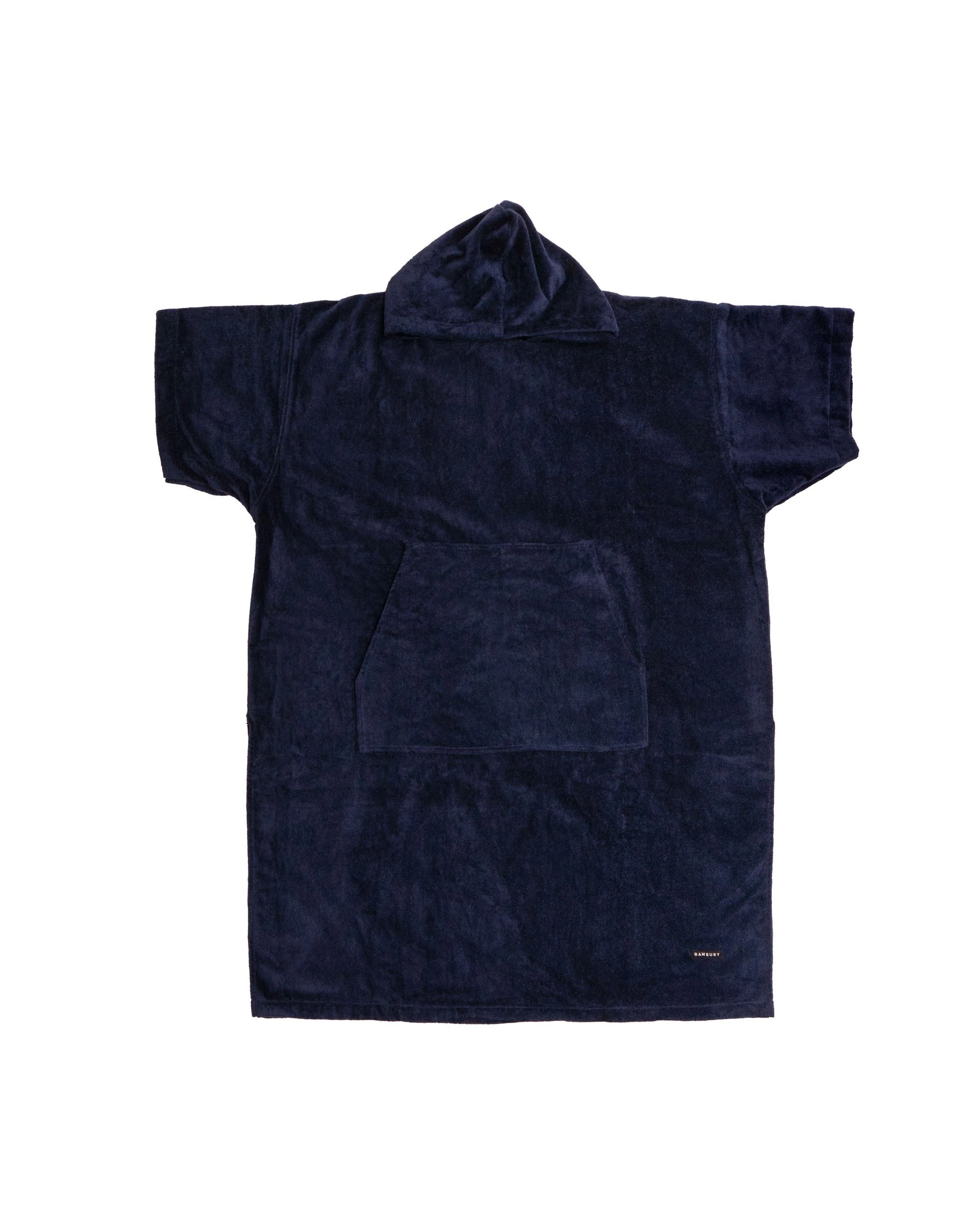1 Bambury Wylie Cotton Adult Hooded Beach Ponch Towel Navy - Blue, 1 of 4