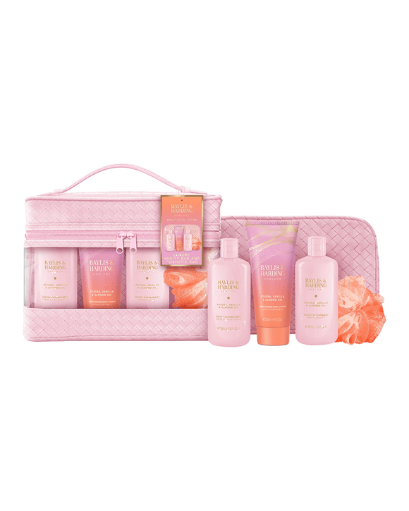 Baylis & Harding Signature Collection: Luxury Vanity and Cosmetic Bag Set - Jojoba, Vanilla and Almond Oil