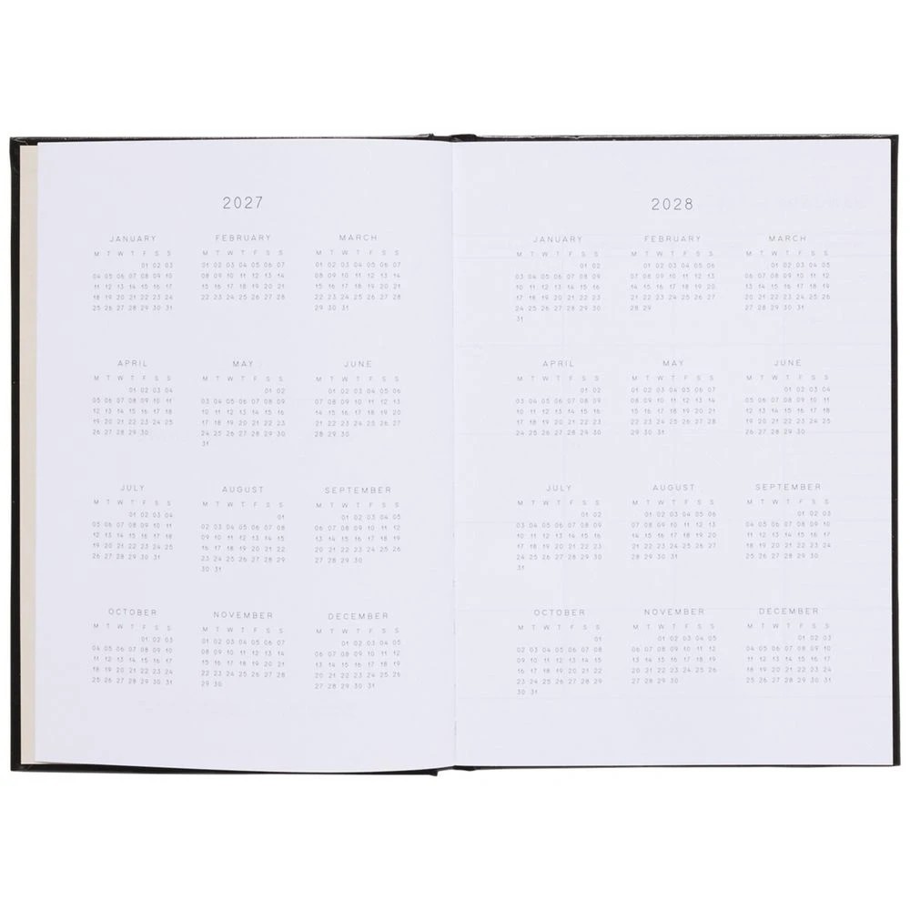 3 Officeworks A5 Week to View 2027 Diary Black, 3 of 7