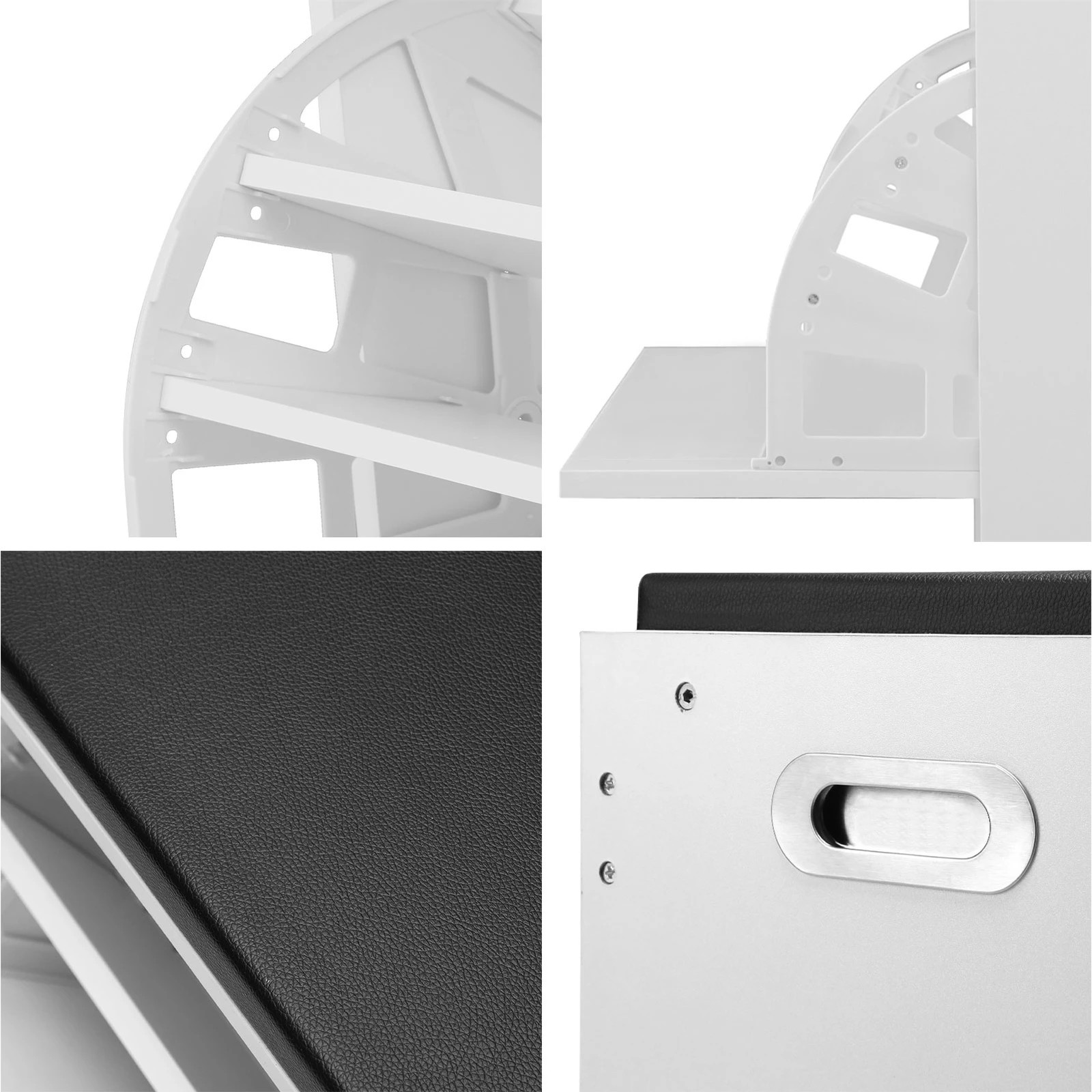 3 Oikiture Shoe Cabinet Bench Shoes Storage Cupboard Footwear Stand 15 Pairs
 - White, 3 of 10