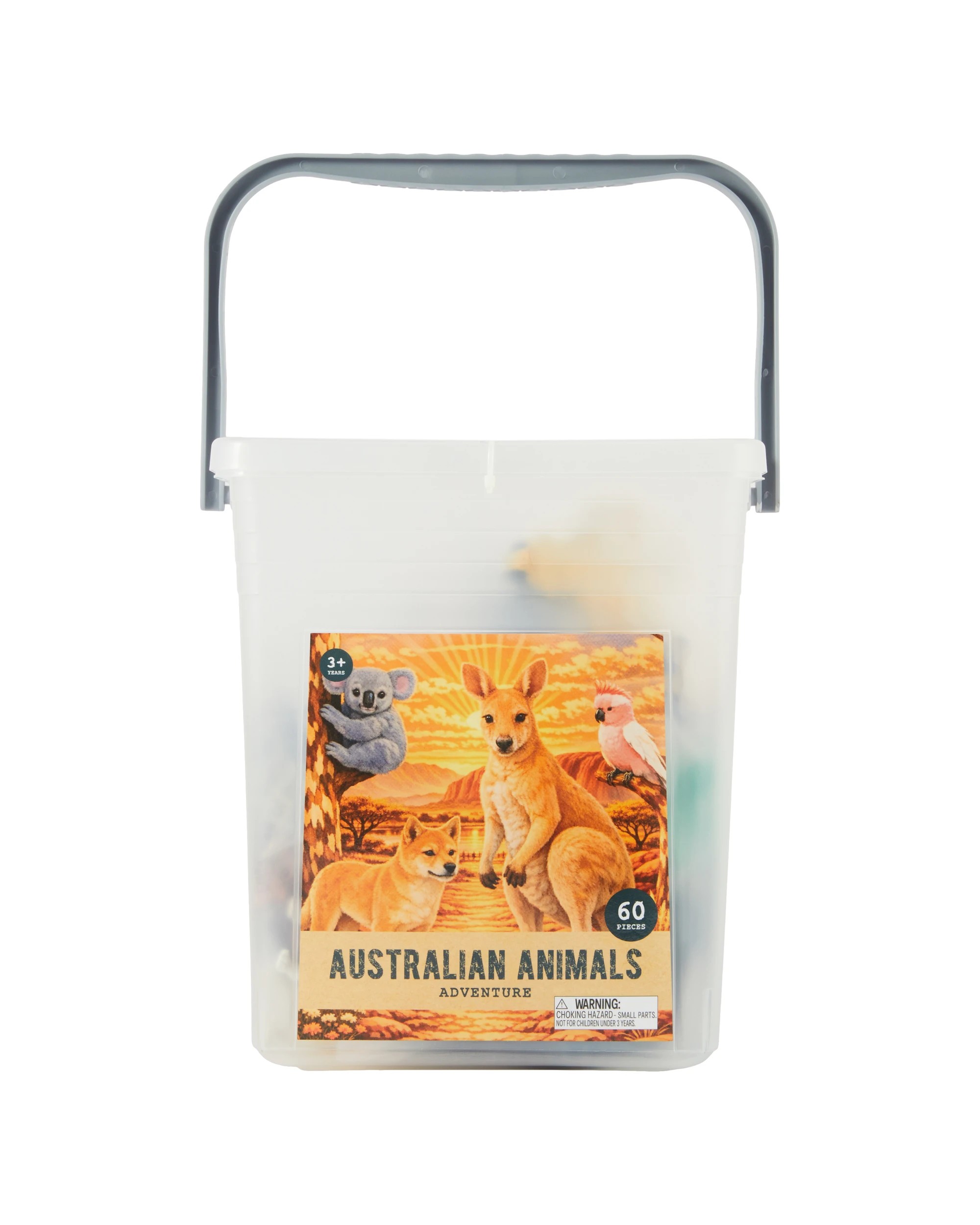 1 60 Piece Australian Animal Bucket Playset, 1 of 6