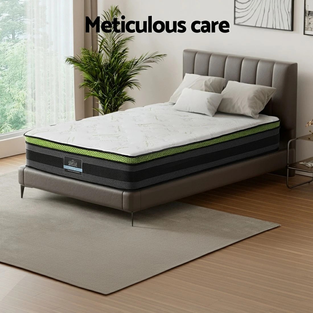 4 Giselle Mattress Cool Gel Foam 30cm Single - Single Bed - Grey, 4 of 7