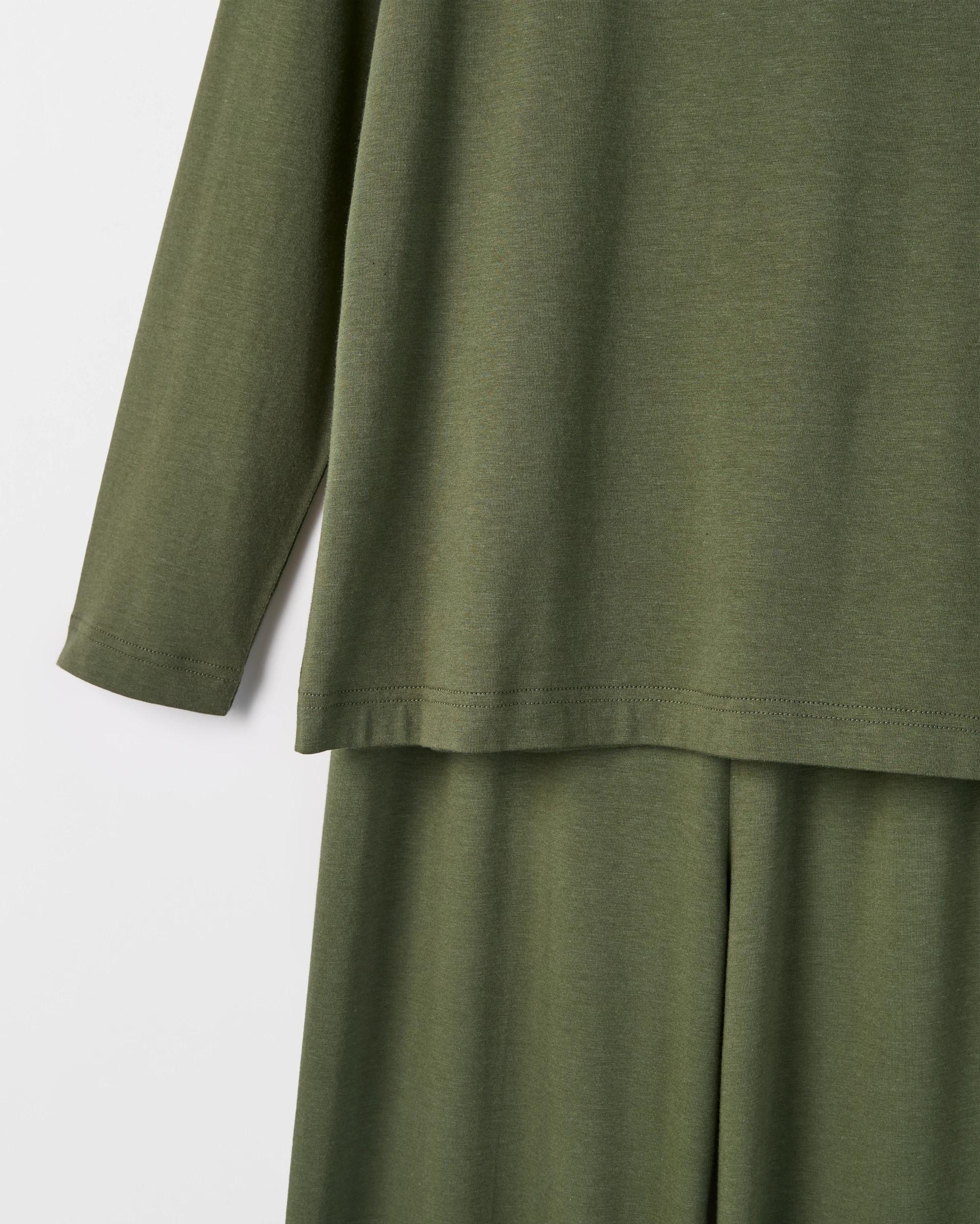 6 Target Kids Bamboo Older Boys Long Sleeve and Pants Pyjama Set KHAKI SOLID, 6 of 7