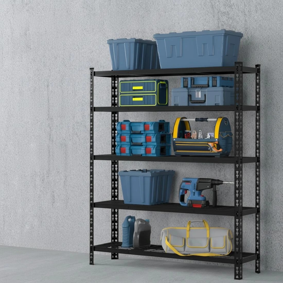 4 4 x 1.8M Giantz Garage Shelving Warehouse Rack - Black, 4 of 6