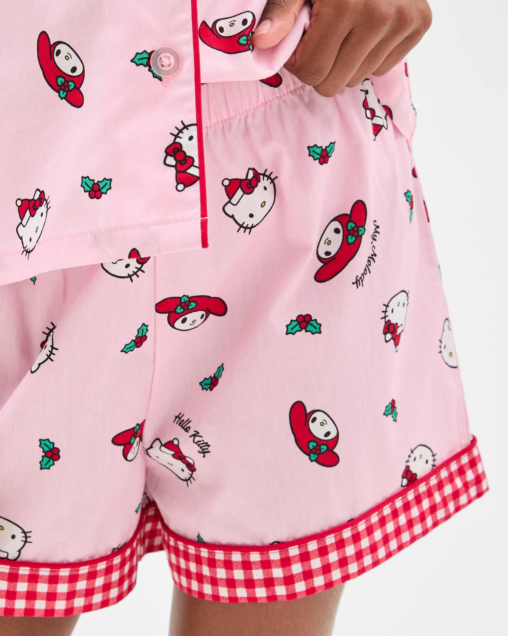 5 Hello Kitty Older Girls' Christmas Cotton Woven Pyjama Set, Red (size 14) HELLO KITTY, 5 of 8