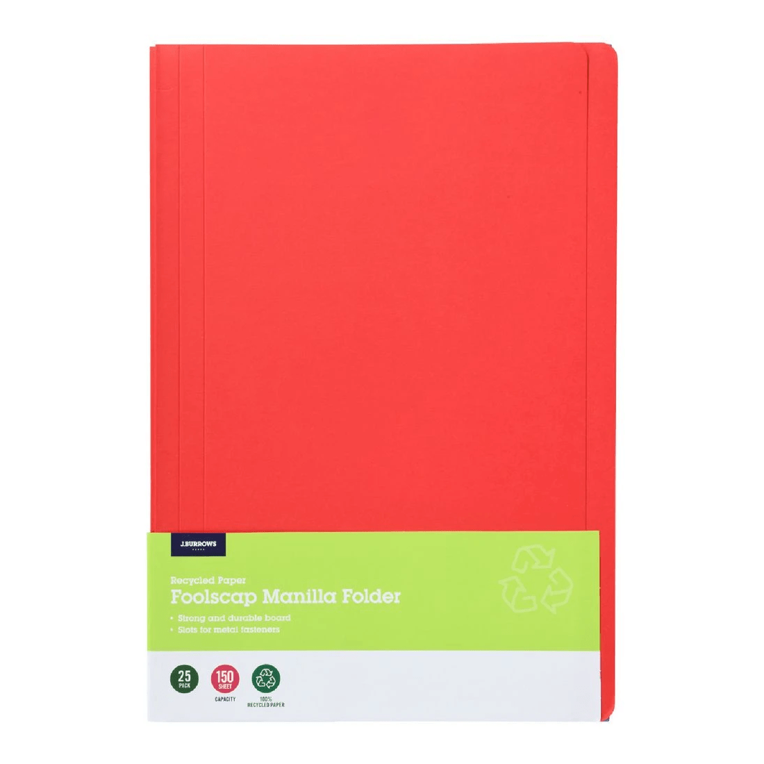 1 J.Burrows Foolscap Manila Folder Assorted 25 Pack, 1 of 4