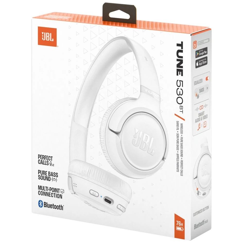 7 JBL Tune 530BT Wireless Headphones White, 7 of 7