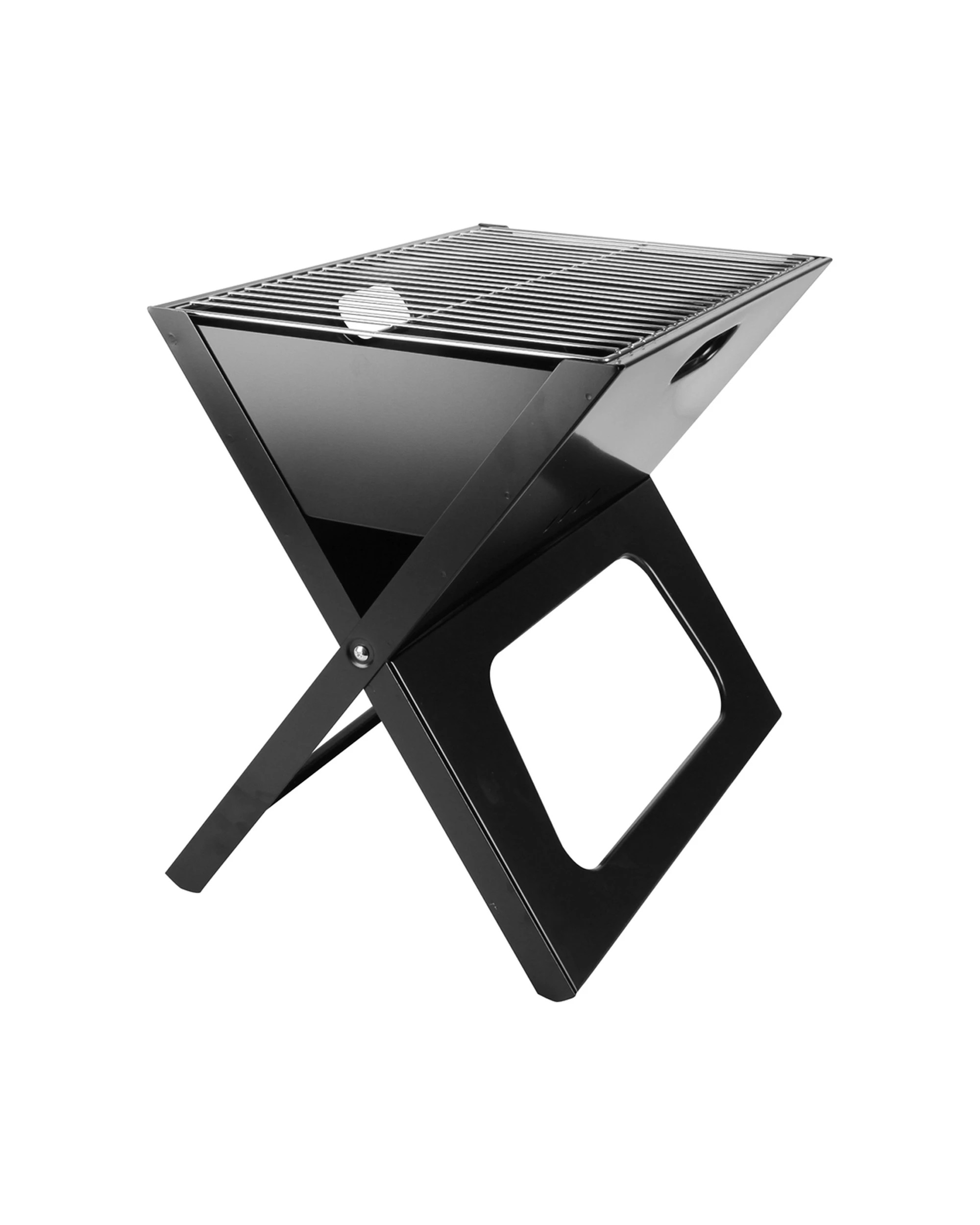 1 Wildtrak Ironside Folding BBQ Firepit Removable Grill With Carry Bag Iron - Black, 1 of 3