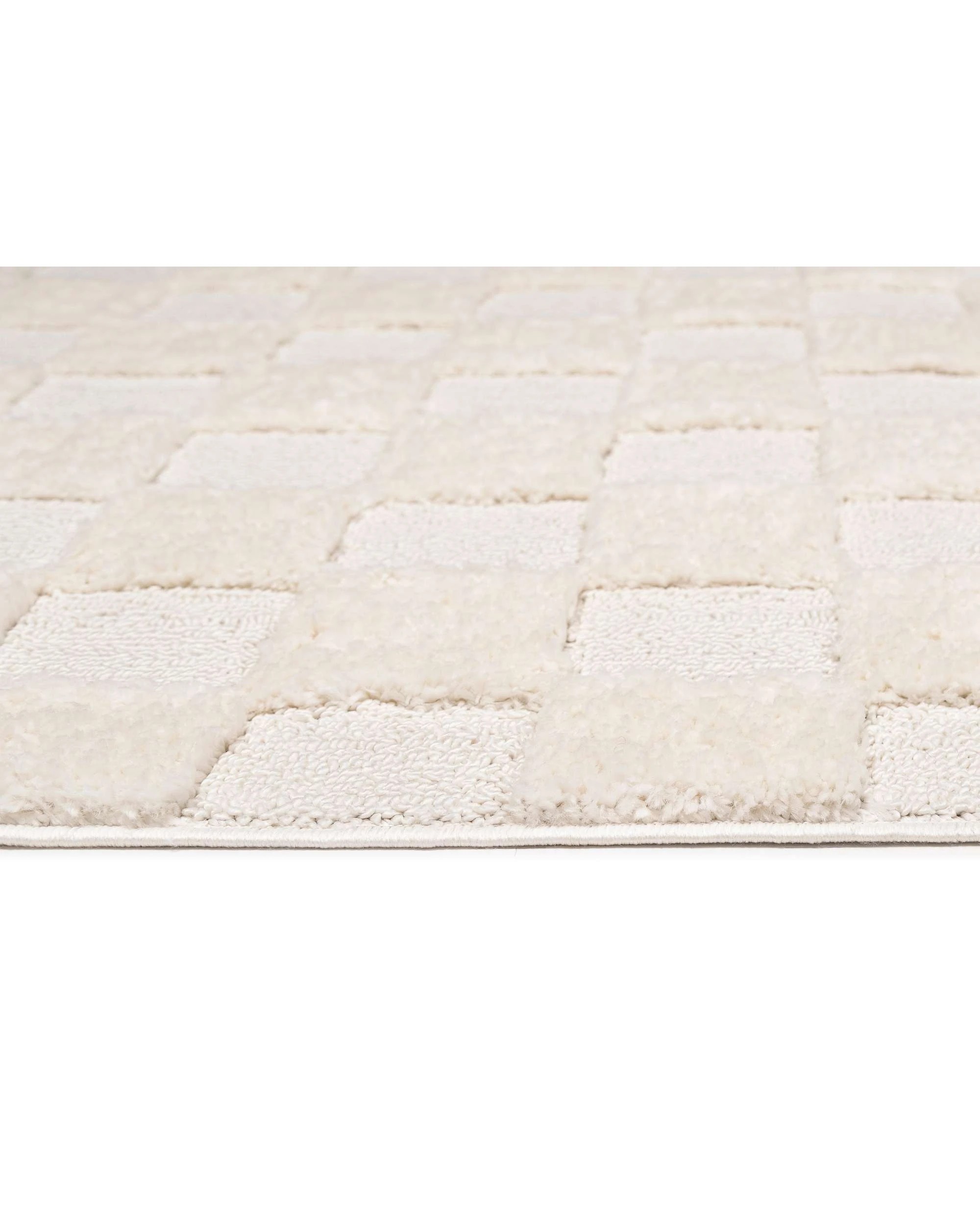 6 Loopsie Ambra Checkered Rug-290cm x 200cm - White, 6 of 8