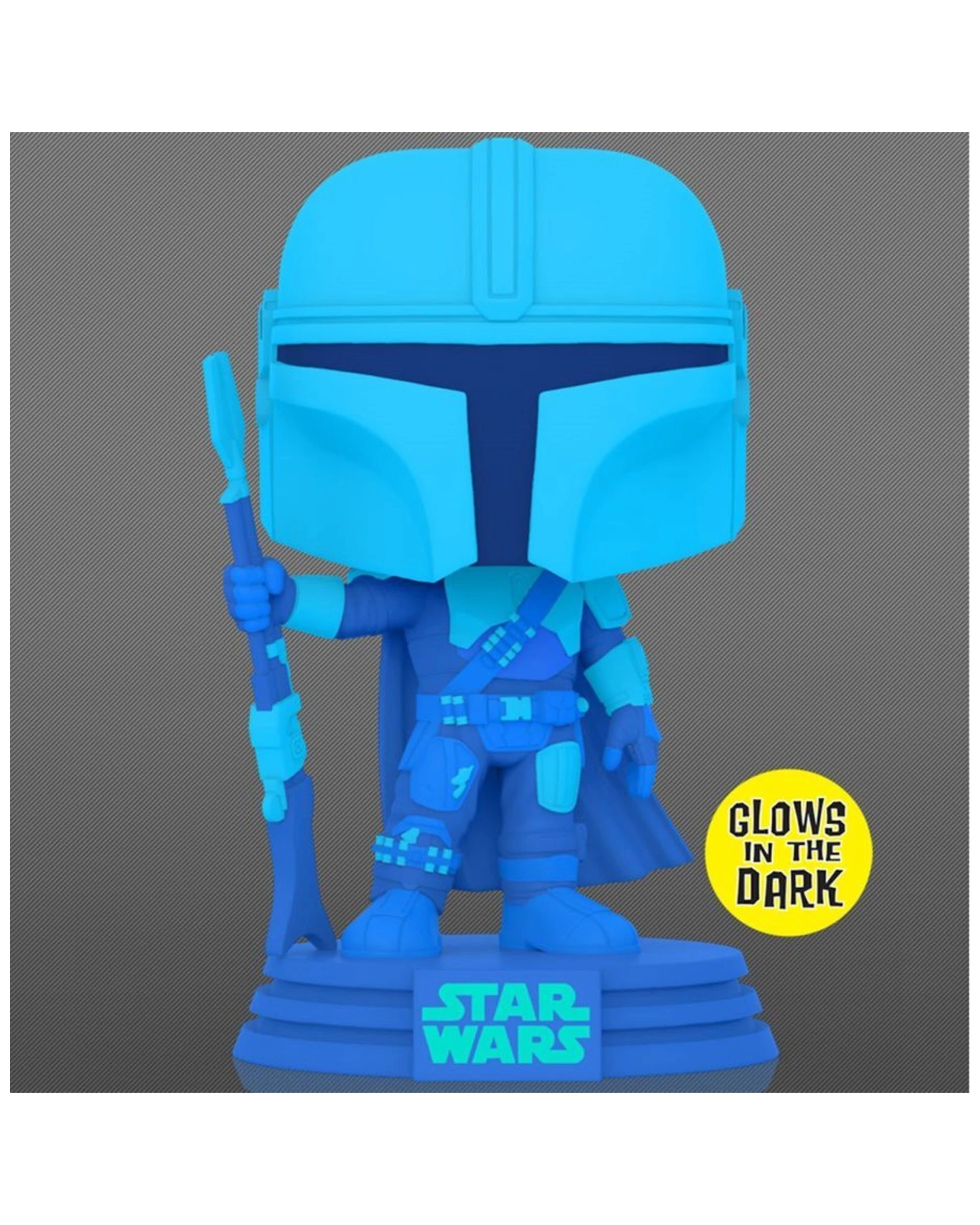 2 Pop Vinyl Figurine Star Wars The Mandalorian Hologram Glow 10cm Vinyl Toy - Blue, 2 of 3