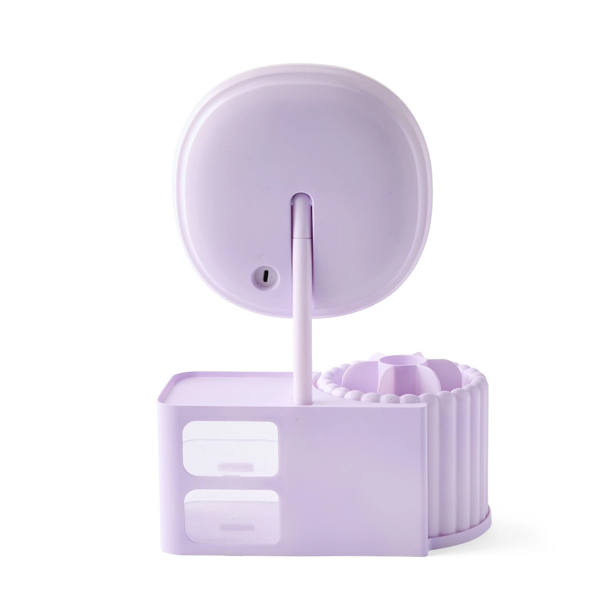 7 Cosmetic Organiser with Mirror - Lilac, 7 of 10