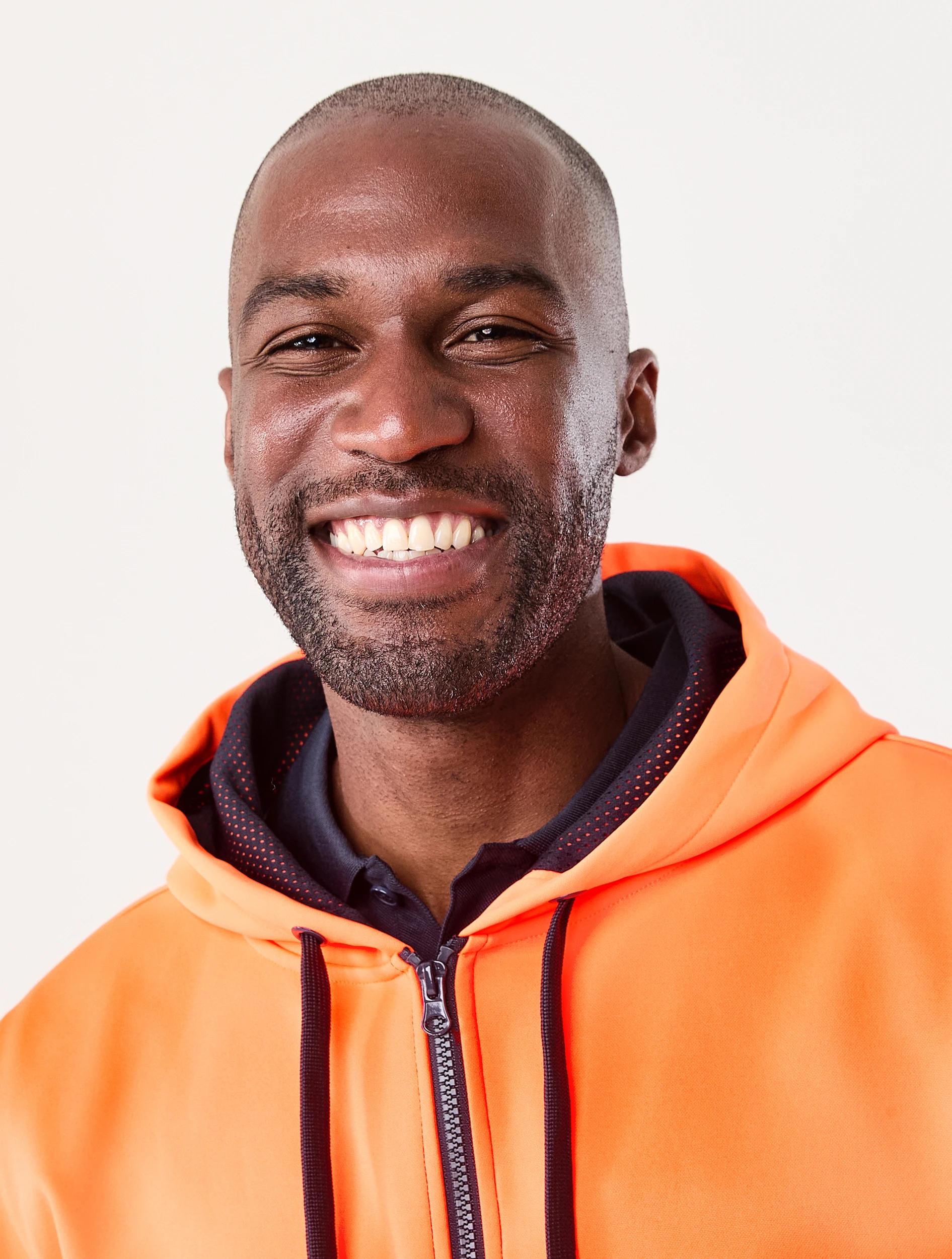 4 Workwear Hi-Visibility Zip Through Hoodie Orange, 4 of 6