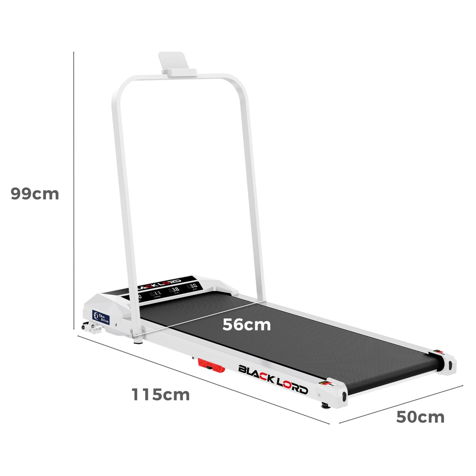 4 Black Lord Treadmill Electric Walking Pad Under Desk Home Incline Foldable - White, 4 of 10