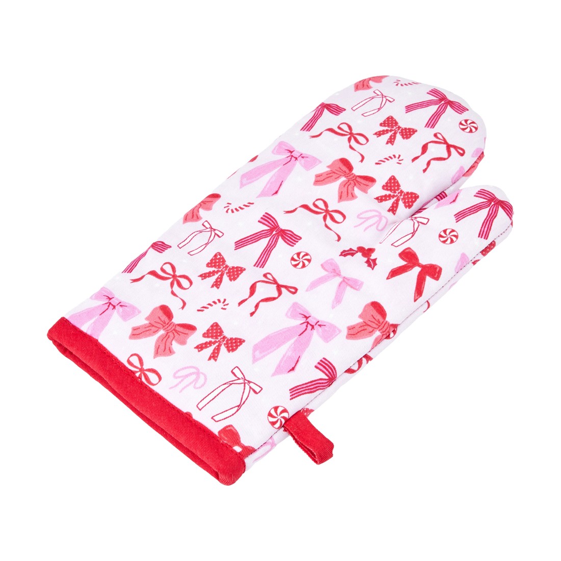 2 Pink Bows Oven Glove & Pot Holder Set, 2 of 4