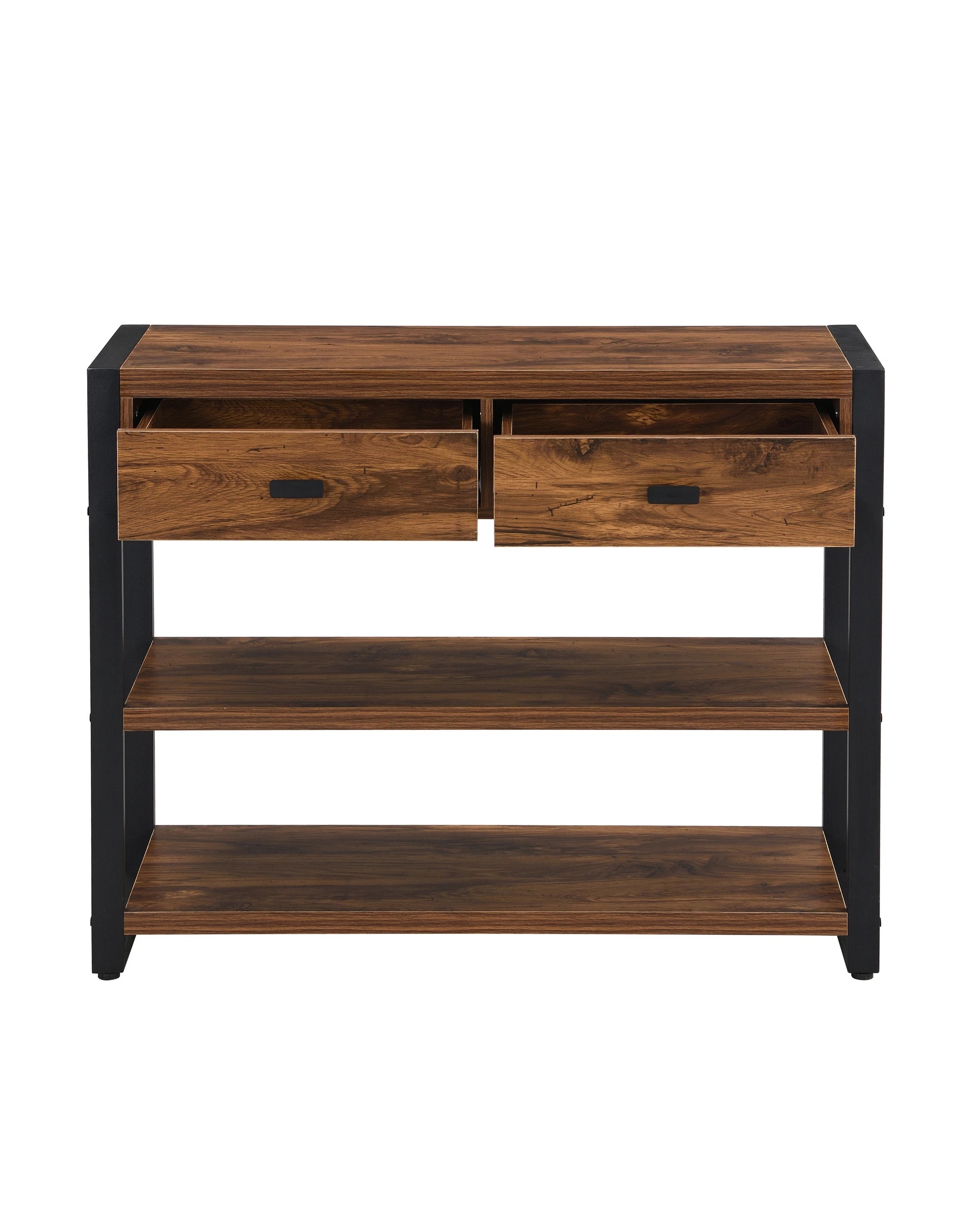 5 IHOMDEC Console Table with Two Drawers and 3 Shelves, 5 of 5
