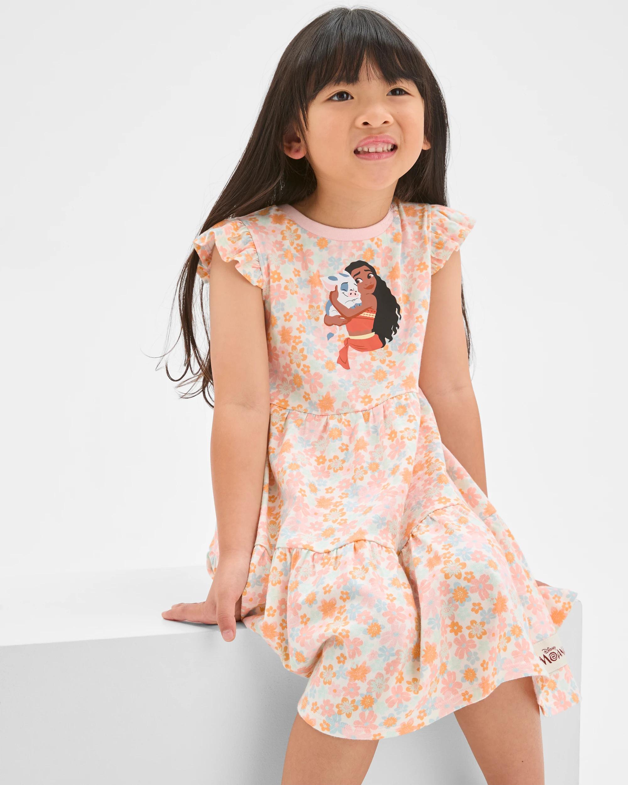 2 Disney Moana Australian Cotton Jersey Dress DITSY AOP MULTI, 2 of 6