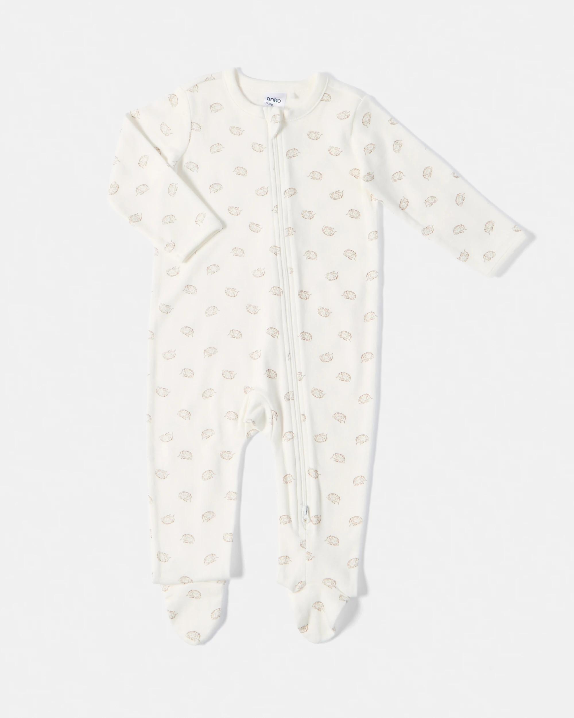 5 3 Pack Australian Cotton Coveralls Wht Anml, 5 of 8