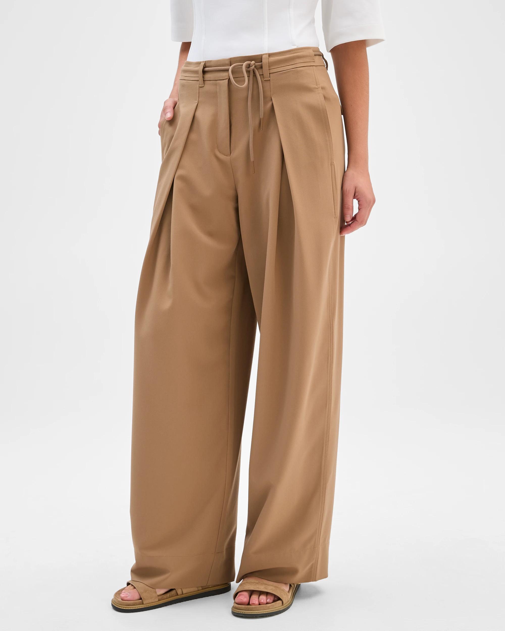 3 Preview Wide Barrel Leg Pants WARM SEPIA, 3 of 7