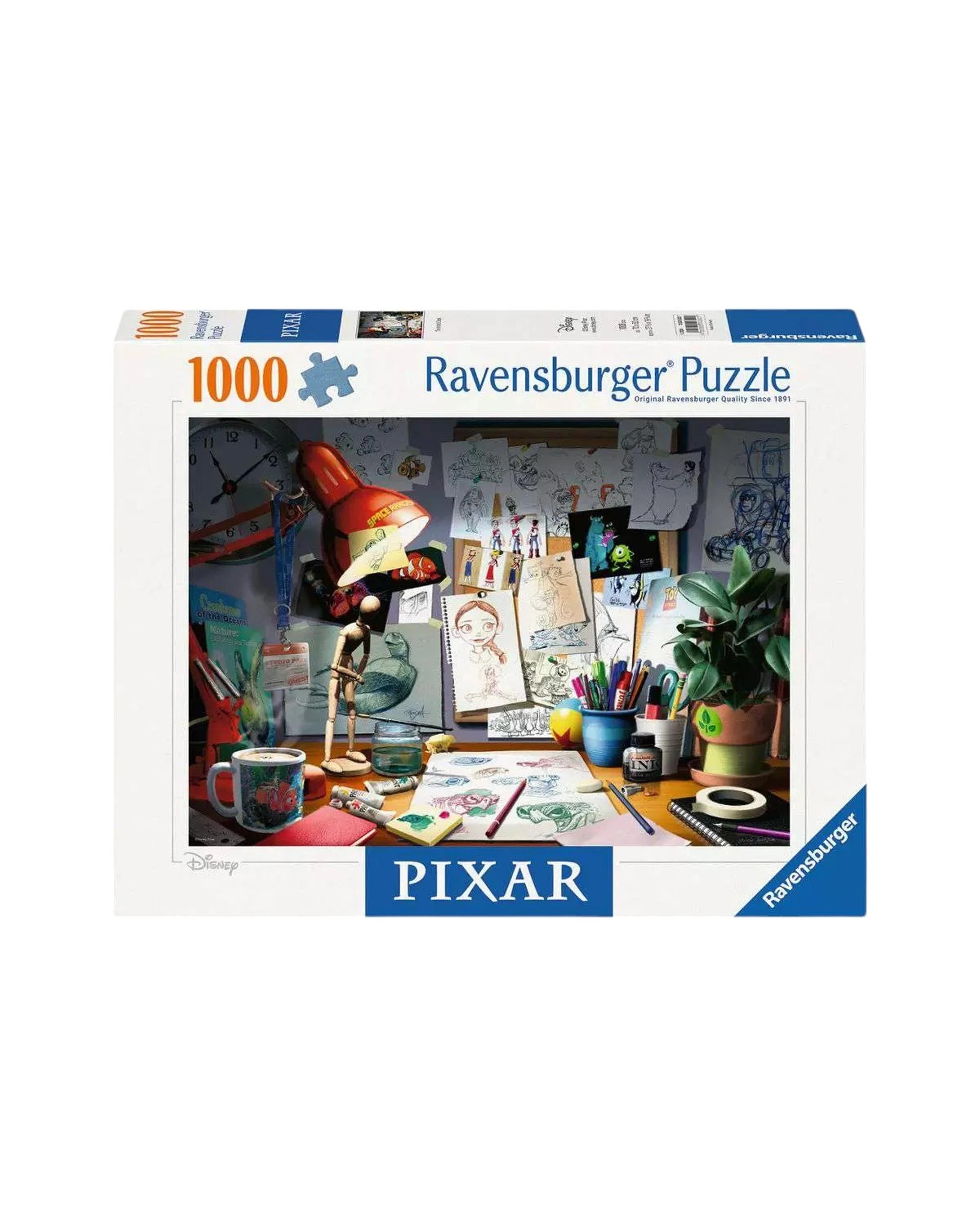 1 Ravensburger Disney Pixar the Artists Desk 1000 Piece Puzzle, 1 of 5
