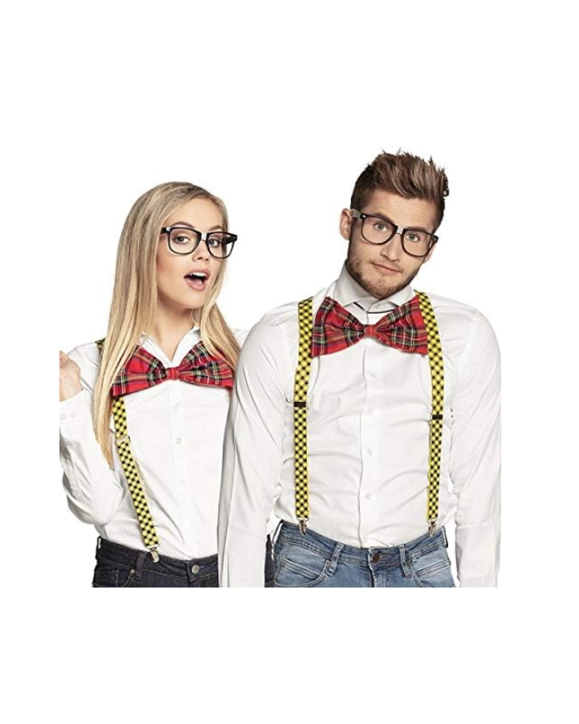 1 BR Costumes Nerd Costume Kit with Glasses, Bow Tie, and Braces, 1 of 8