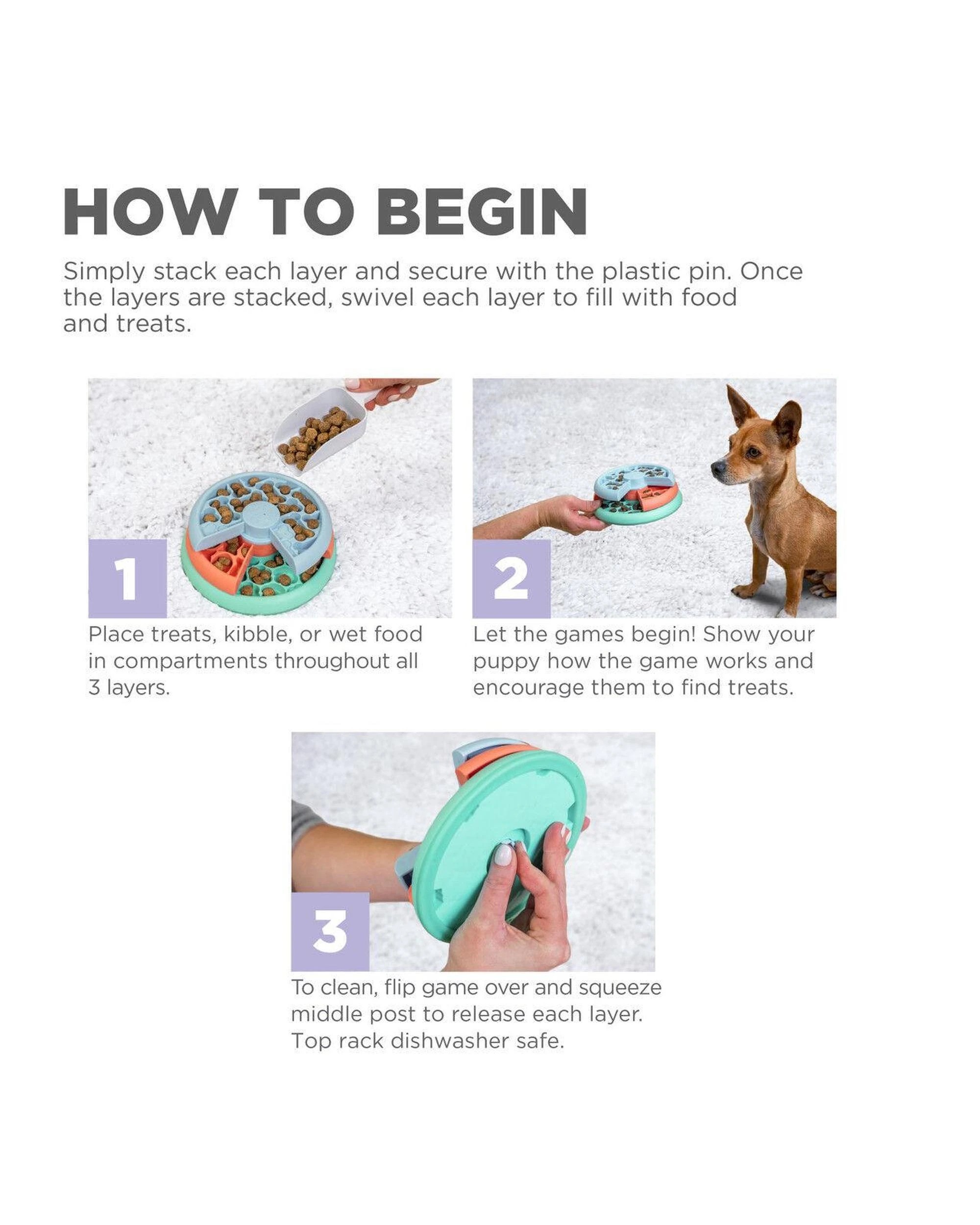 4 Outward Hound Nina Ottosson Puppy Lickin Layers Treat Dispenser Dog Toy, 4 of 6