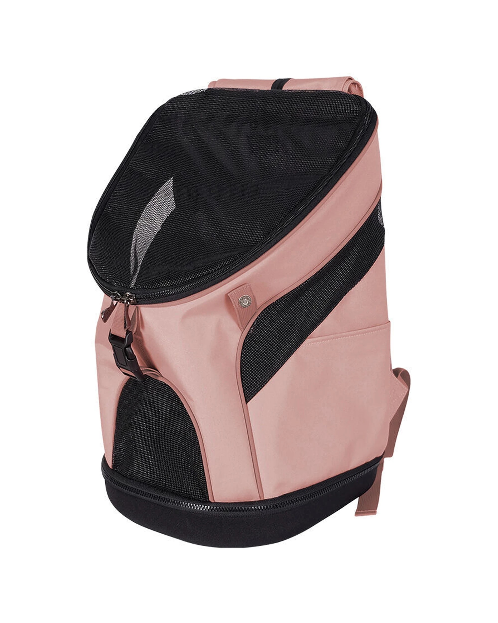 4 Ibiyaya Ultralight Travel Pet Backpack Carrier Mesh Windows Foldable Safety Lead - Pink, 4 of 6