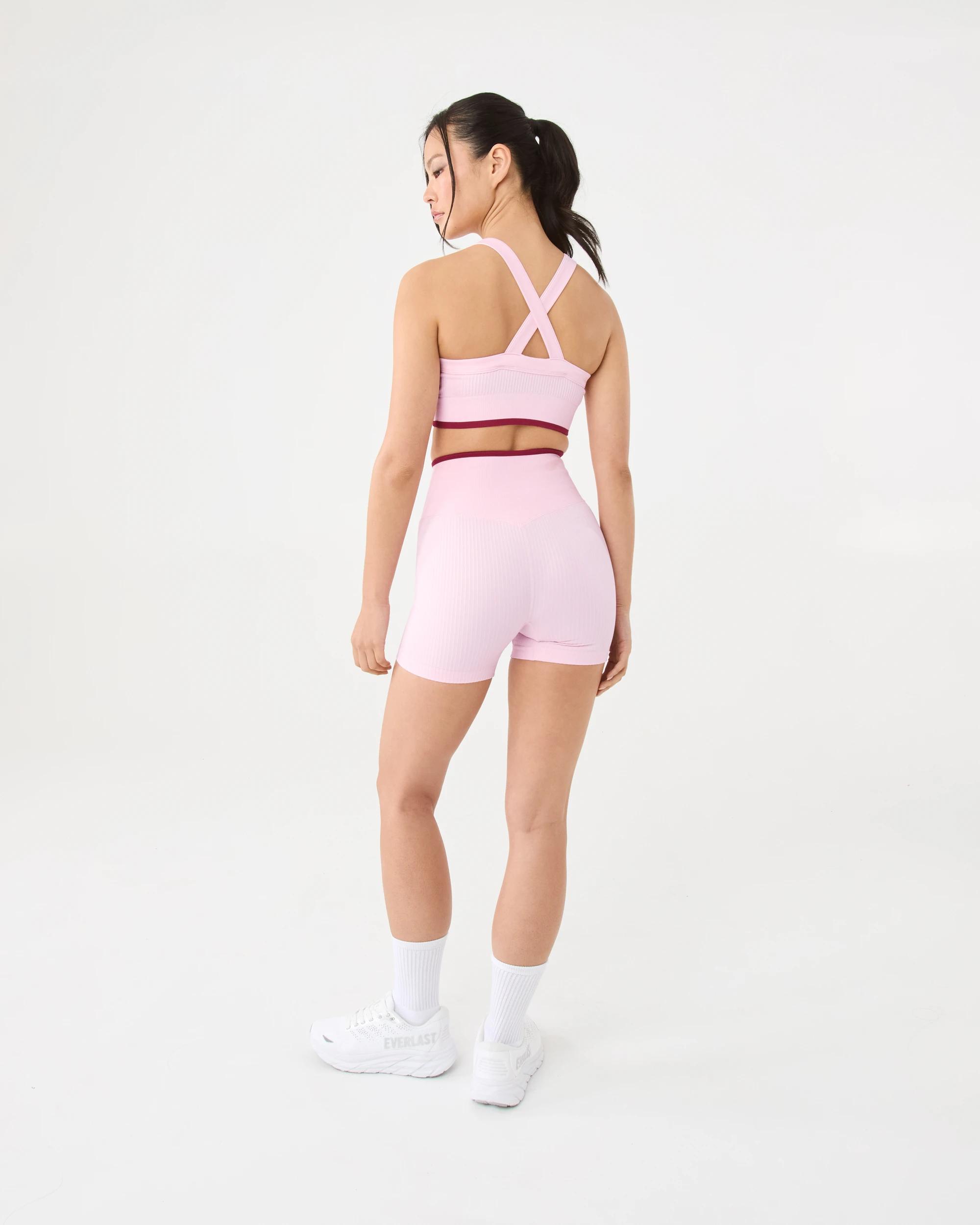 4 Everlast Womens Cross Back Seam Free Crop Top Fairy Flos, 4 of 9