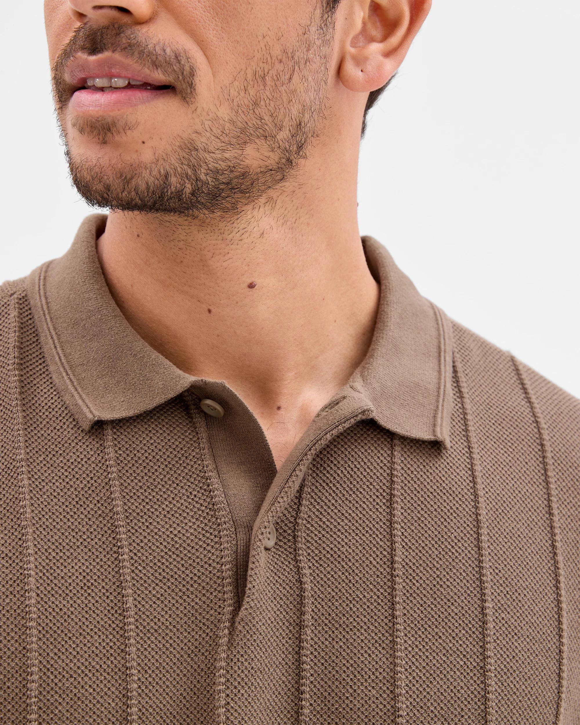 5 Target Australian Cotton Knit Polo Top BROWN, 5 of 6