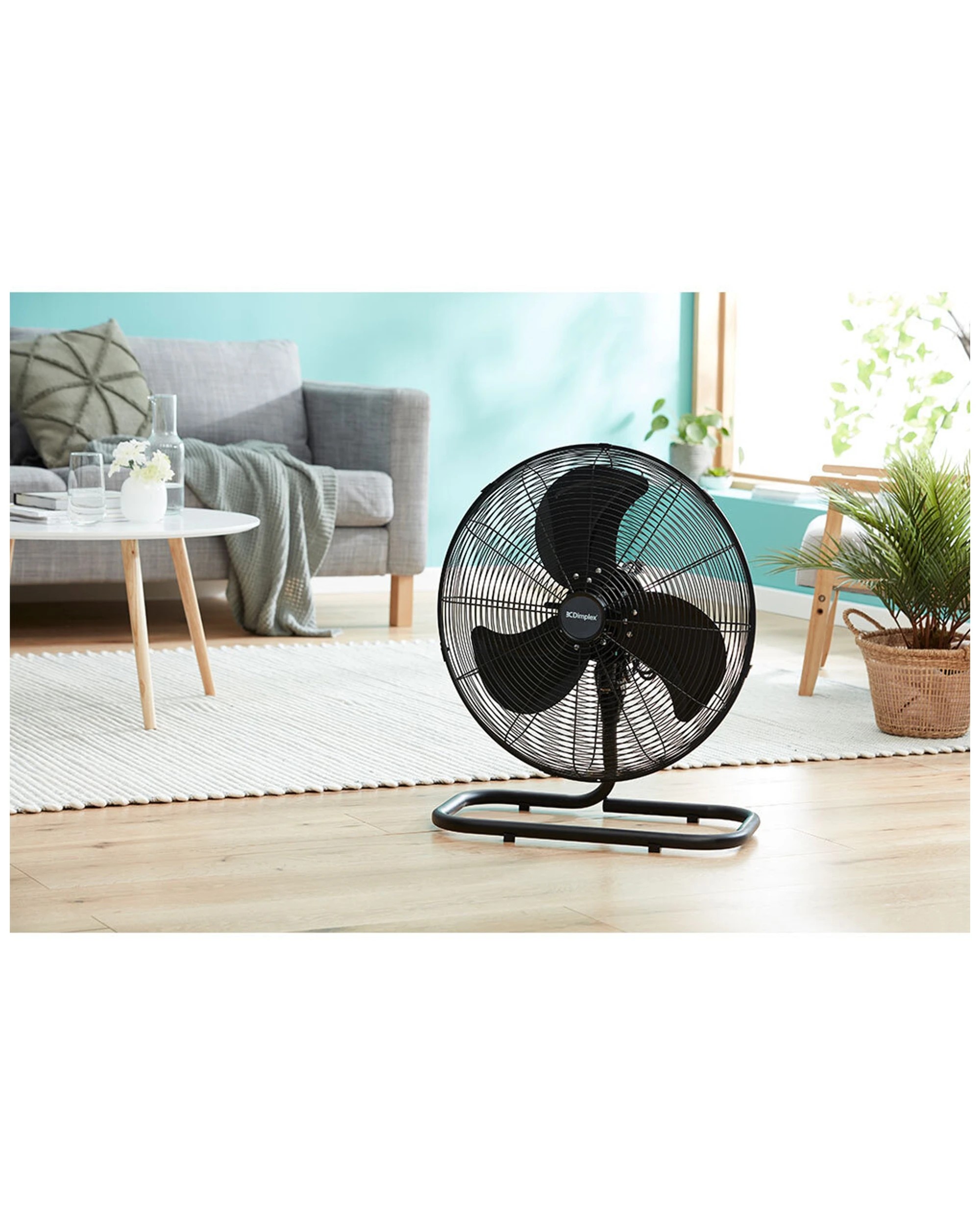 4 Dimplex 40cm High Velocity Oscillating Floor Fan Home Air Cooling - Black, 4 of 4
