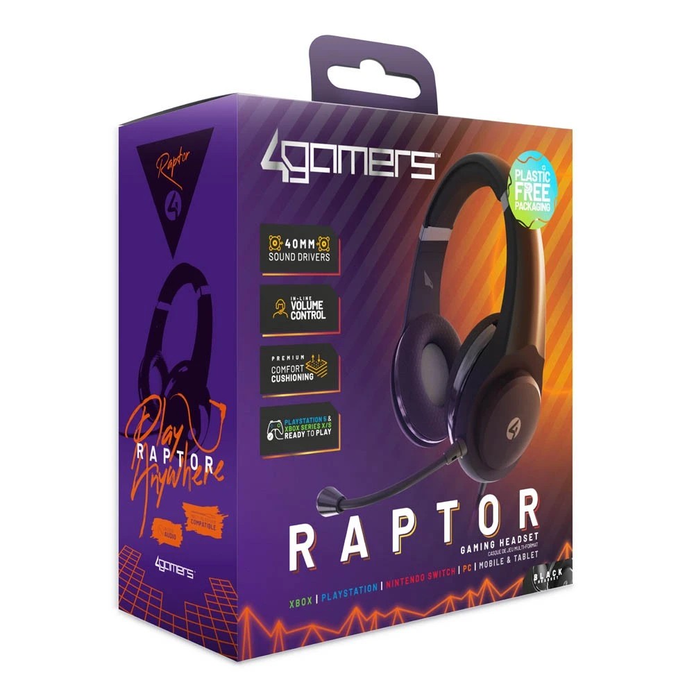 2 4Gamers Raptor Gaming Headset - Black
 - Black, 2 of 5