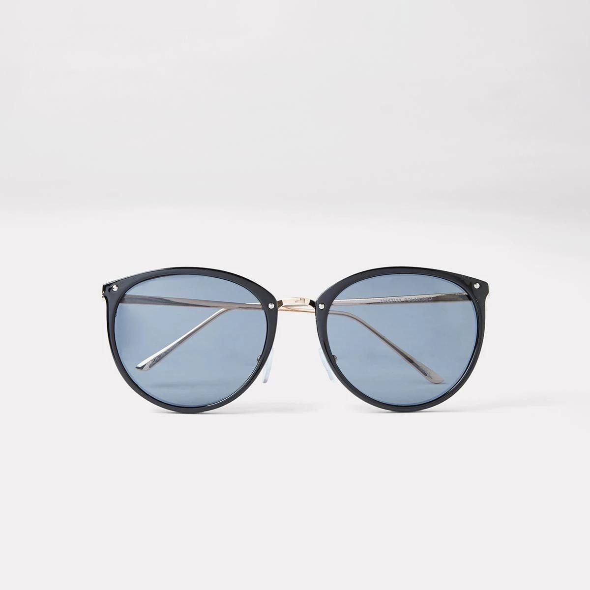 1 Thin Frame Cat Eye Sunglasses Black, 1 of 7