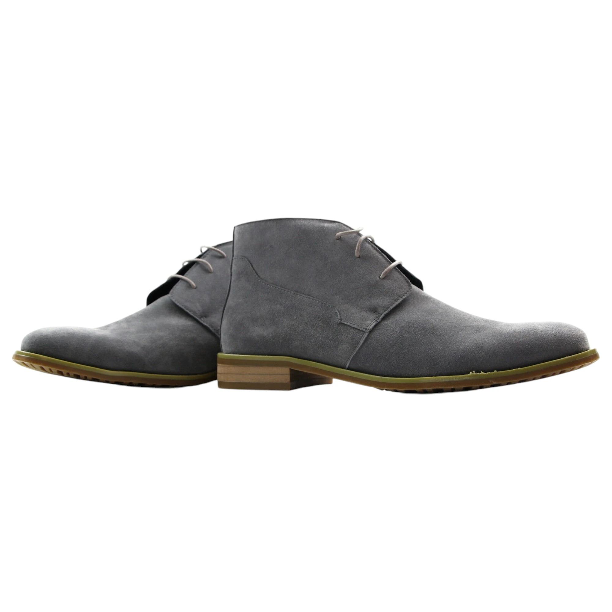 2 Zasel Mens Sage Boots Casual Suede Dress Shoes Lace Up GREY/LIGHT PURPLE, 2 of 2