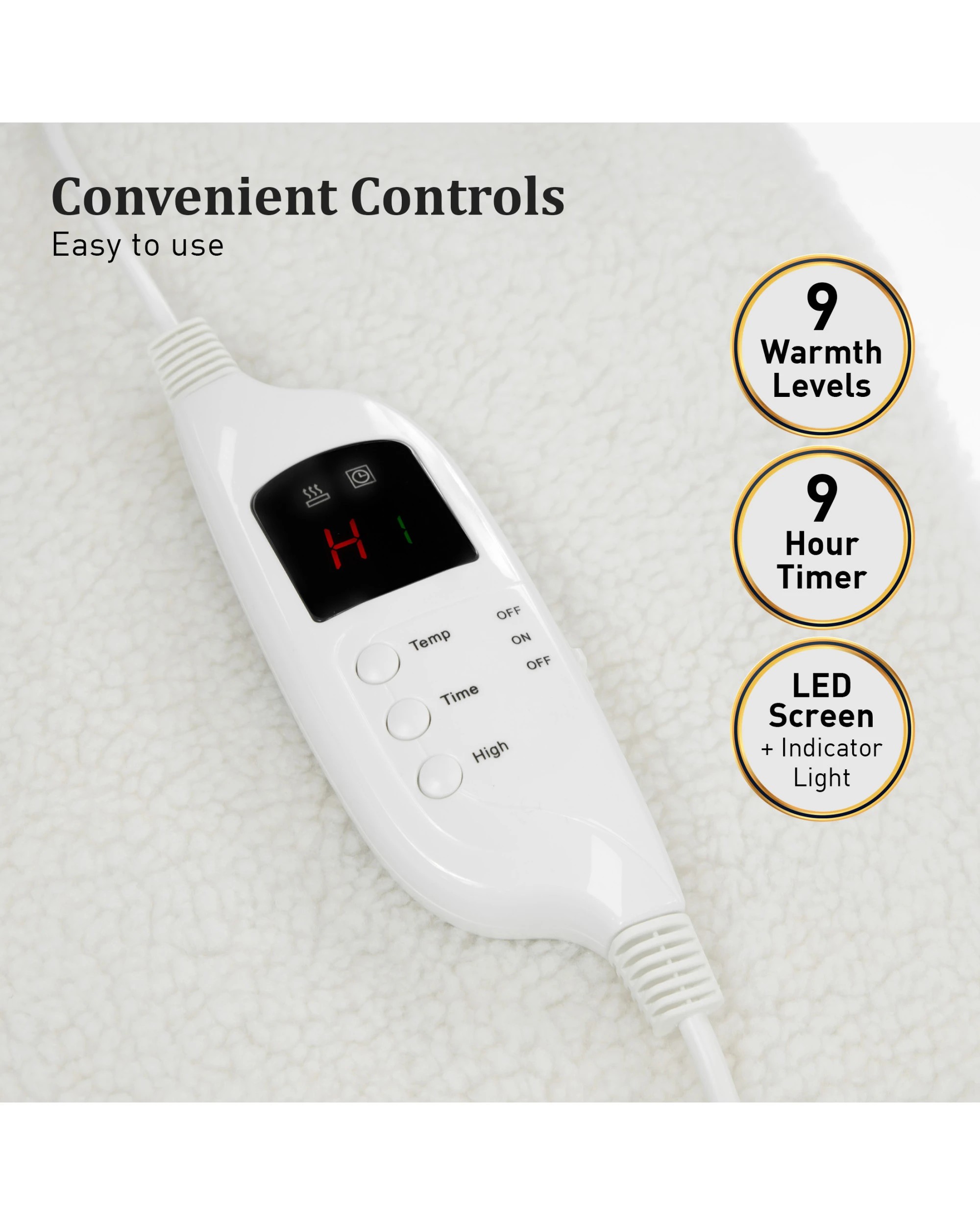 5 Laura Hill Heated Electric Blanket Fitted Fleece Underlay Throw, 5 of 9