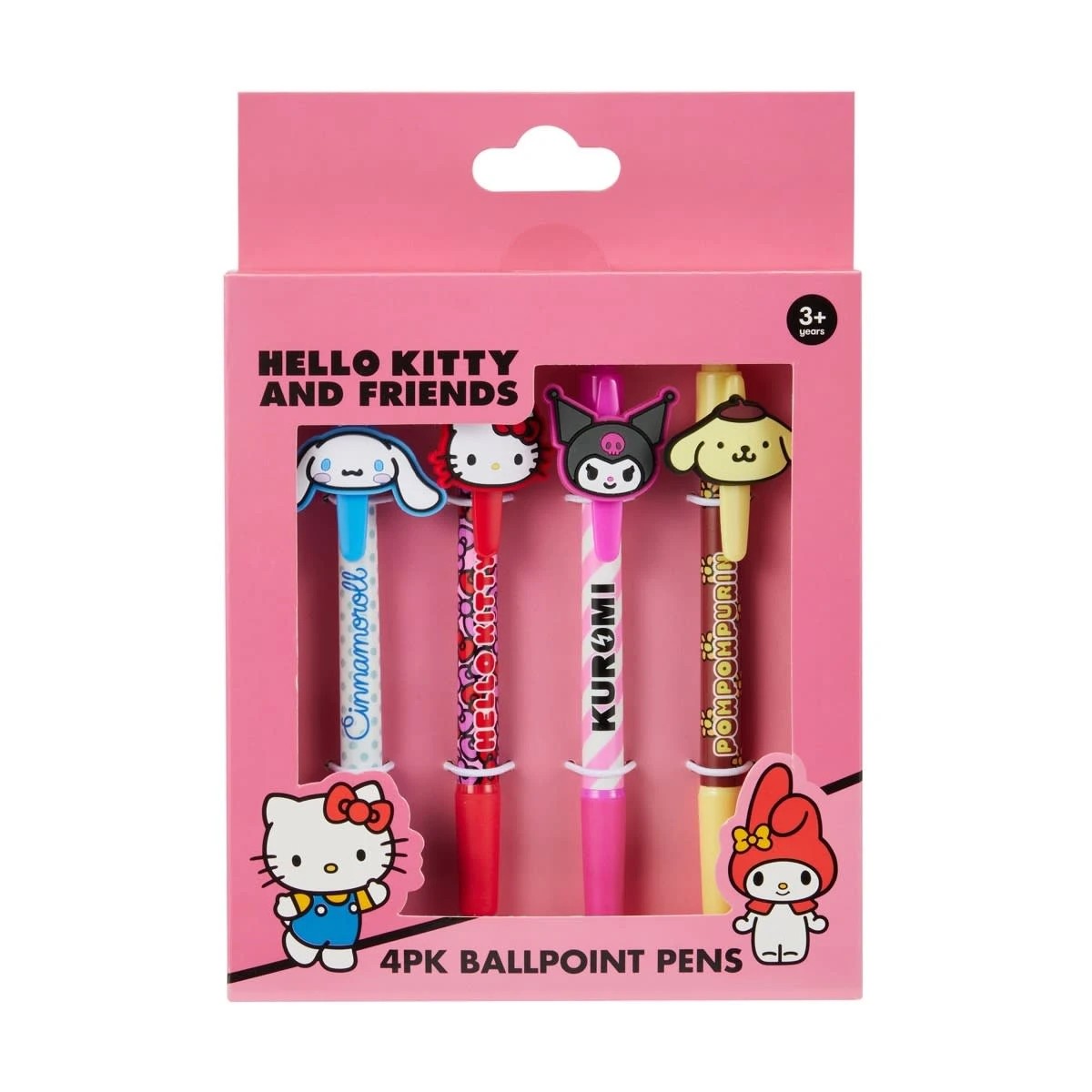 1 4 Pack Hello Kitty and Friends Ballpoint Pens, 1 of 5